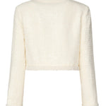 Giacca in bouclé crema con bordo di perle RS25164J C SELF-PORTRAIT