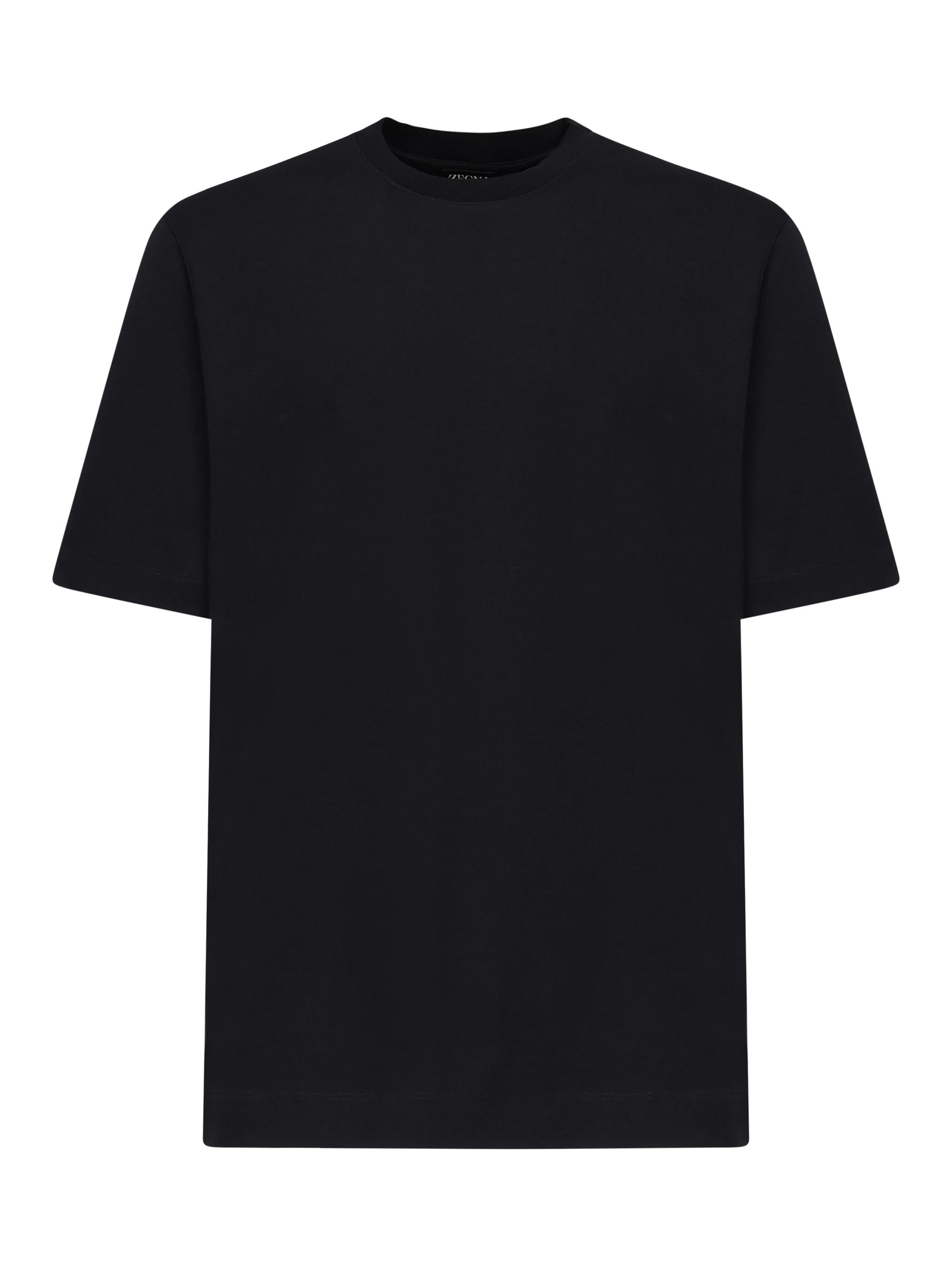 T-shirt in cotone e seta UF366A9 F734B09302 ZEGNA