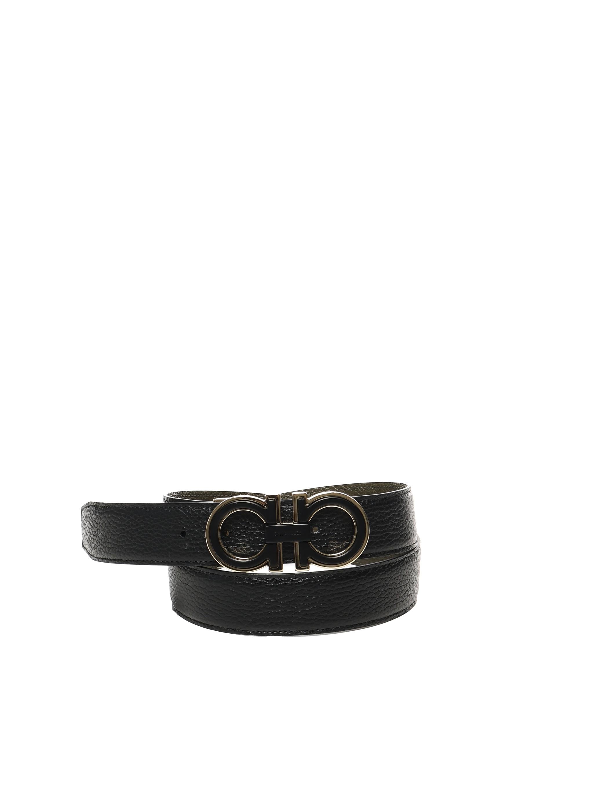 Cintura Gancini in pelle di vitello<BR/> 67A254 780266019 FERRAGAMO