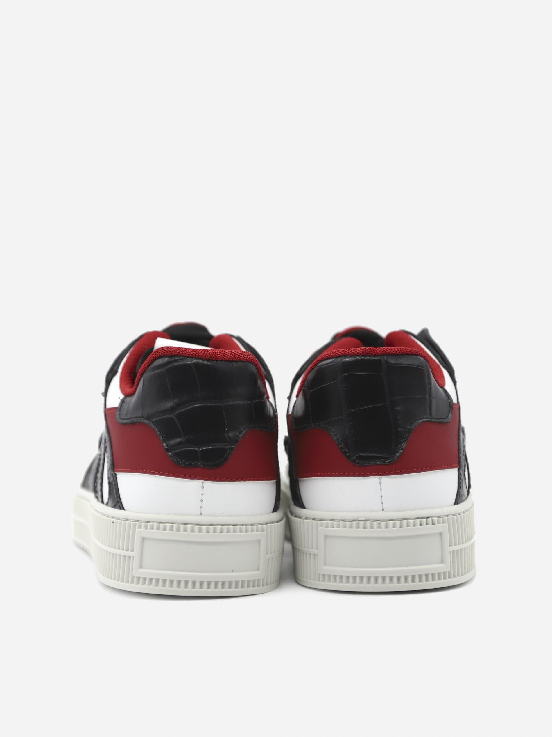 Sneakers Jeson realizzate in pelle JESON 1 -BLACK/WHITE/RED GIULIANO GALIANO