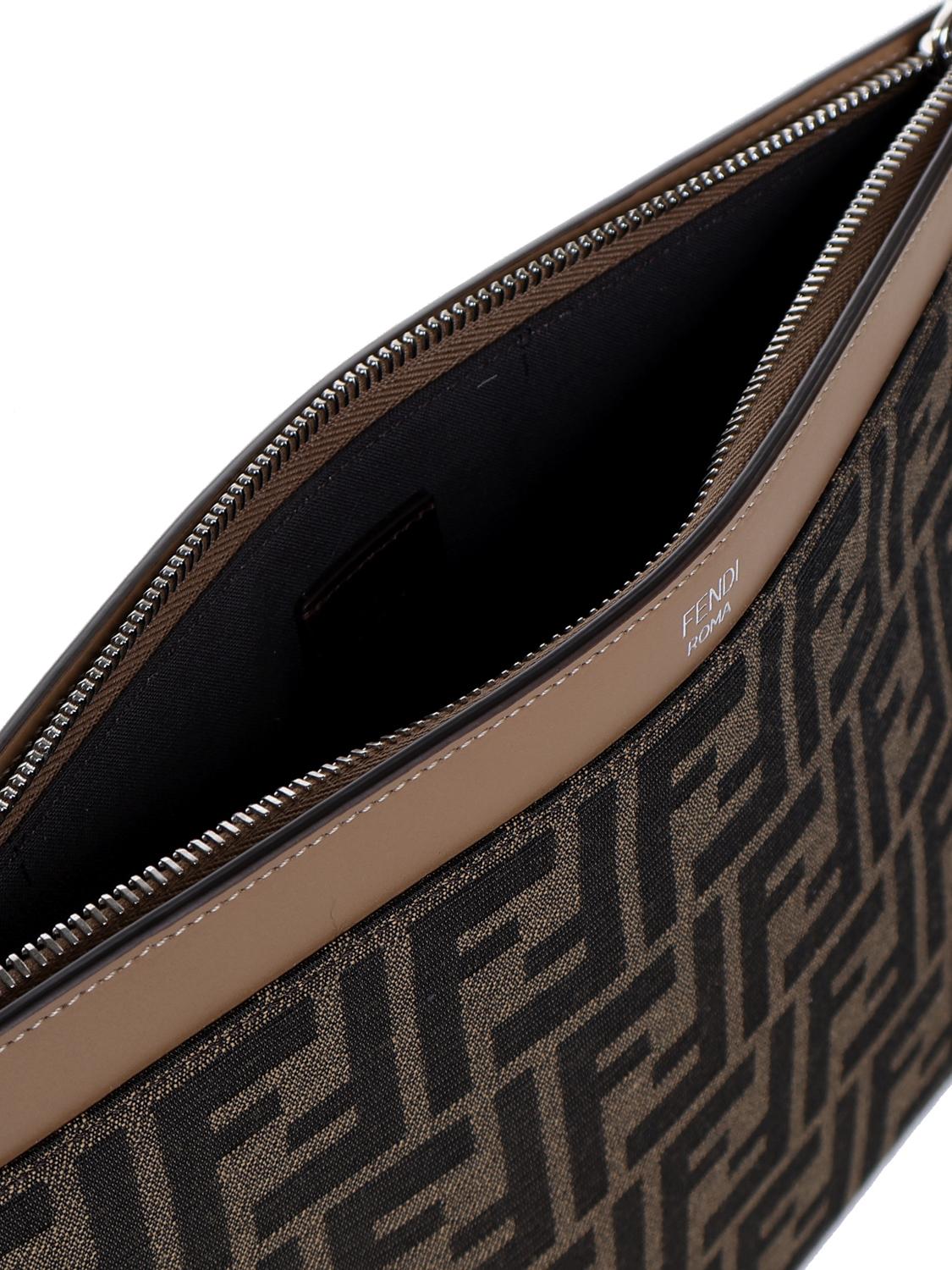 Pouch Piatta Medium FF Jacquard 7N0134 AFBVF1HRM FENDI