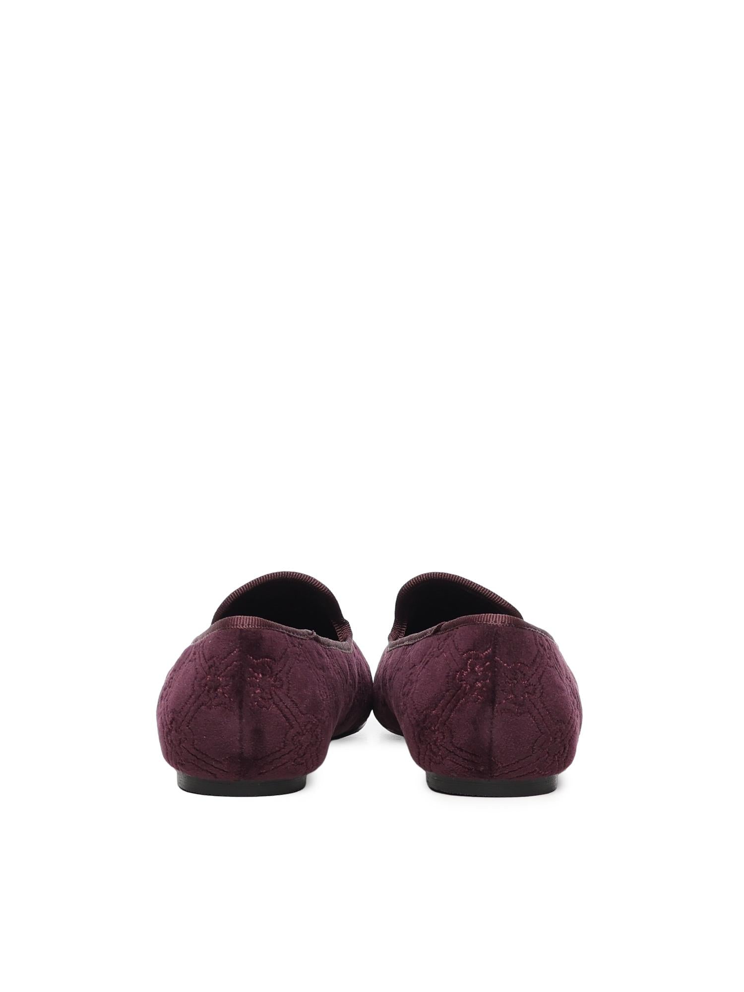 Mocassini Iris Winter con logo 73SC9FV01VEL IRIS WINTERBORDEAUX V° 73