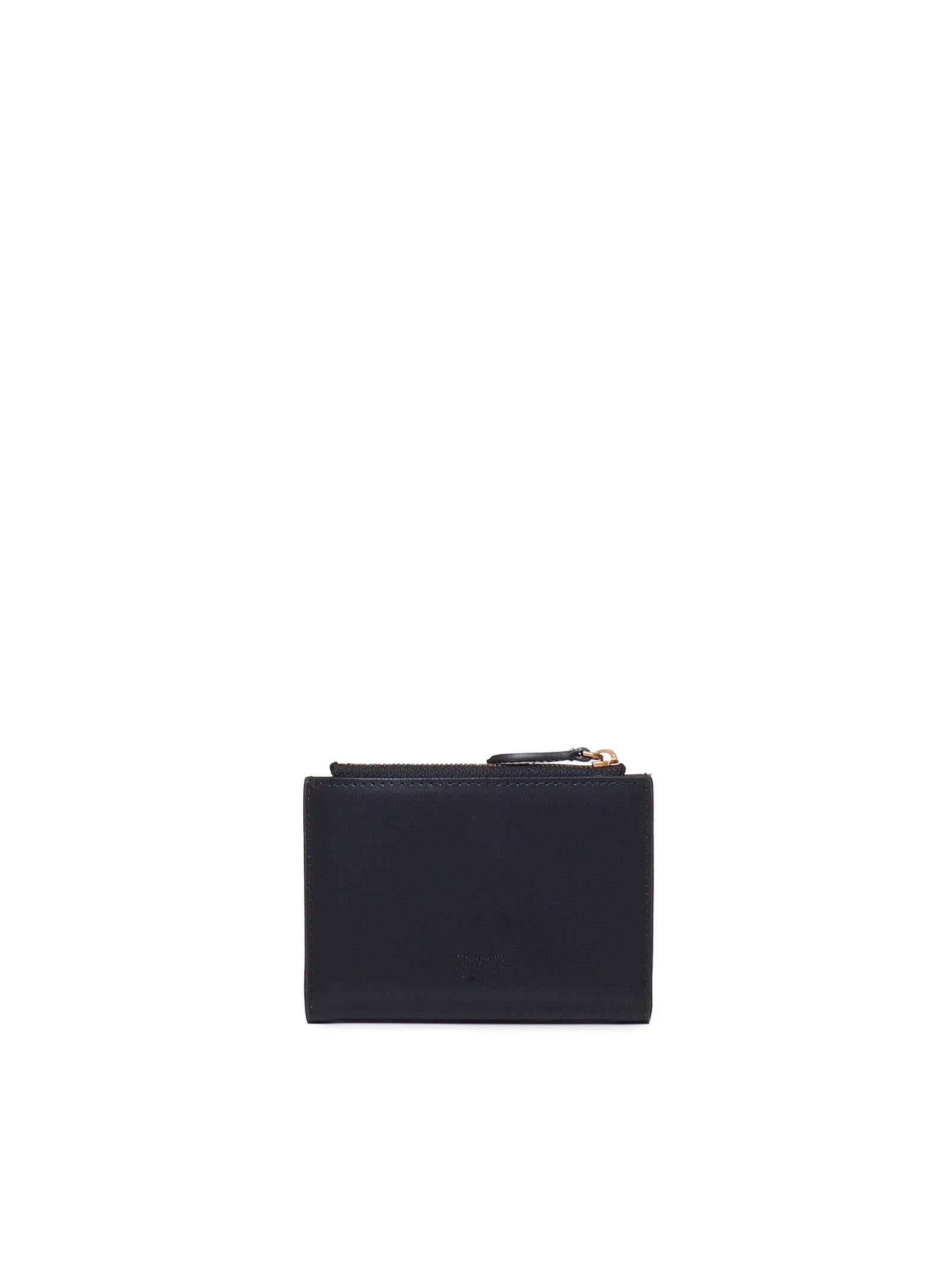 Portafoglio compatto in pelle 103612 A0F1Z99Q PINKO