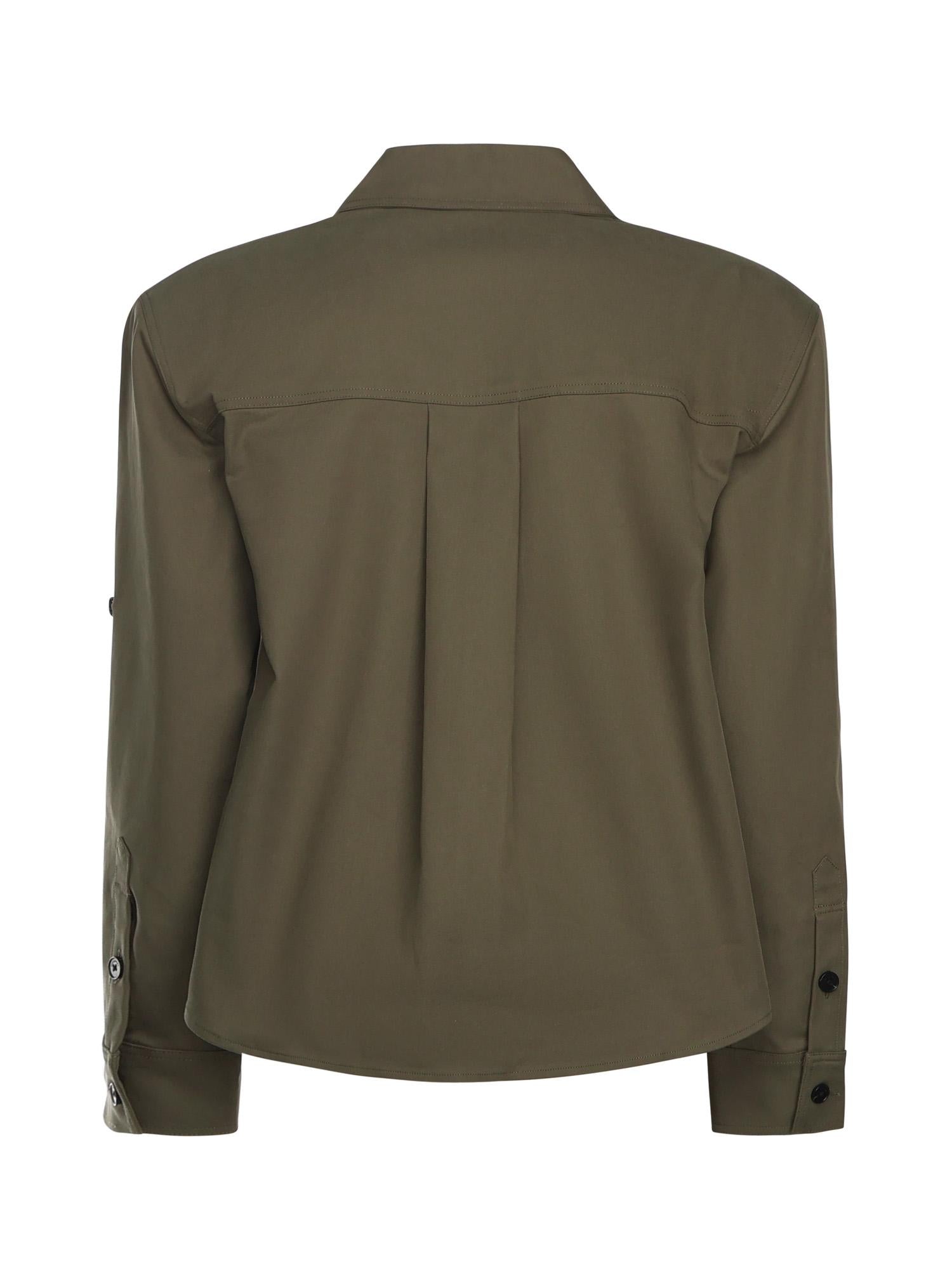 Camicia in gabardine di cotone AW25077T GR SELF-PORTRAIT