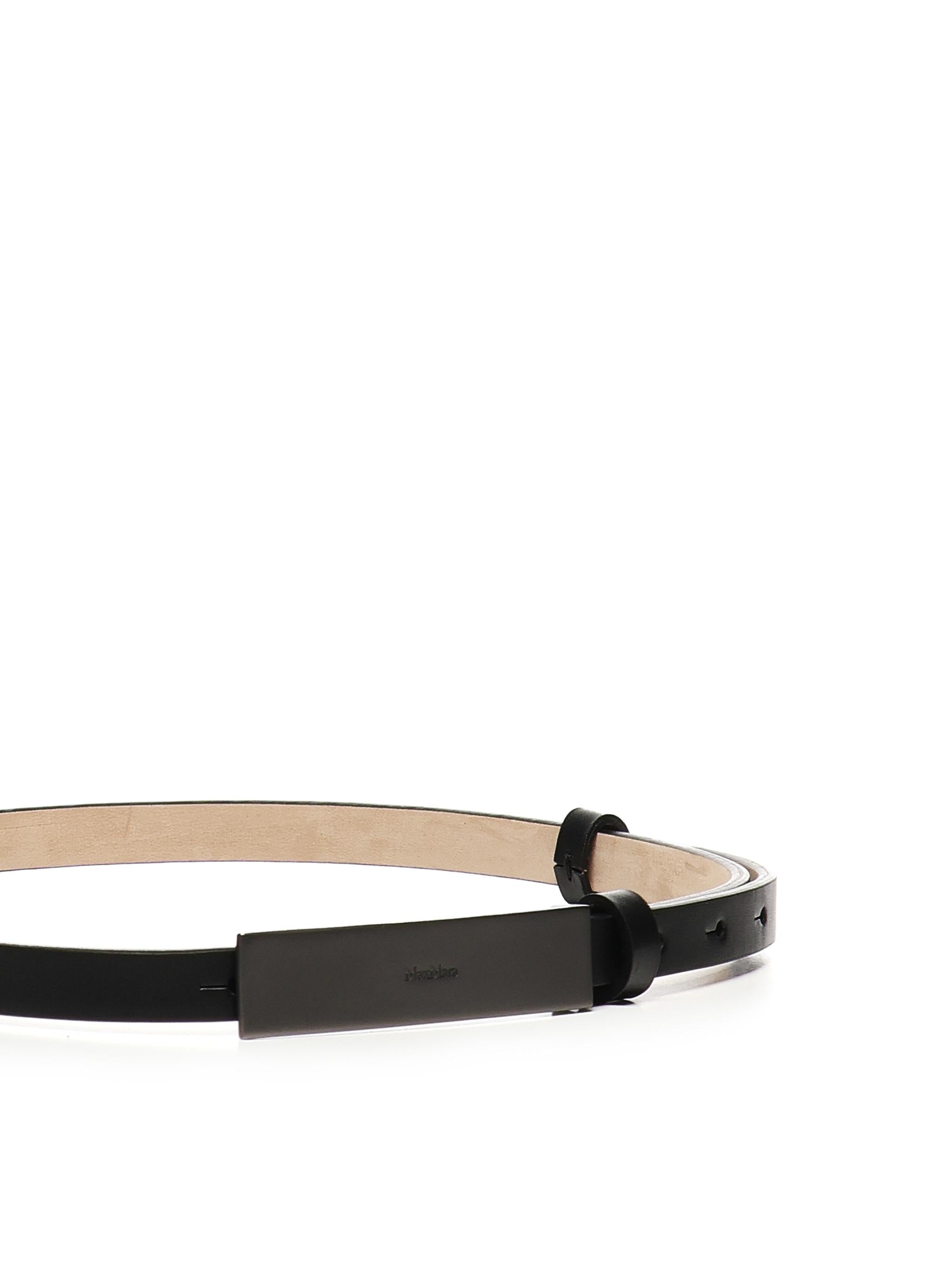Cintura in pelle con placca logata<BR/> 2514501013600 001 MAX MARA
