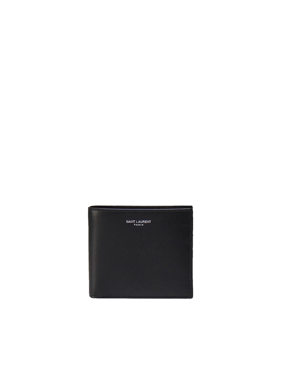 Portafogli bifold con logo 396303 0U90N1000 SAINT LAURENT