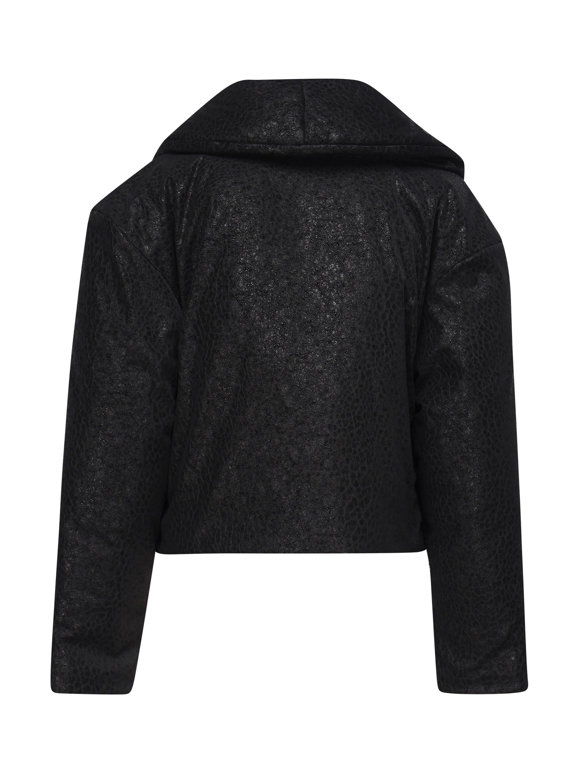 Giacca effetto pelle martellata AUW4PUFF BLACK ALBERTO AUDENINO