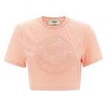 T-shirt cropped con logo<BR/> FS9715 ASNIF1RX7 FENDI
