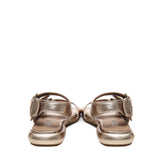 Sandali in pelle effetto laminato A55216 QUARZO CARMENS
