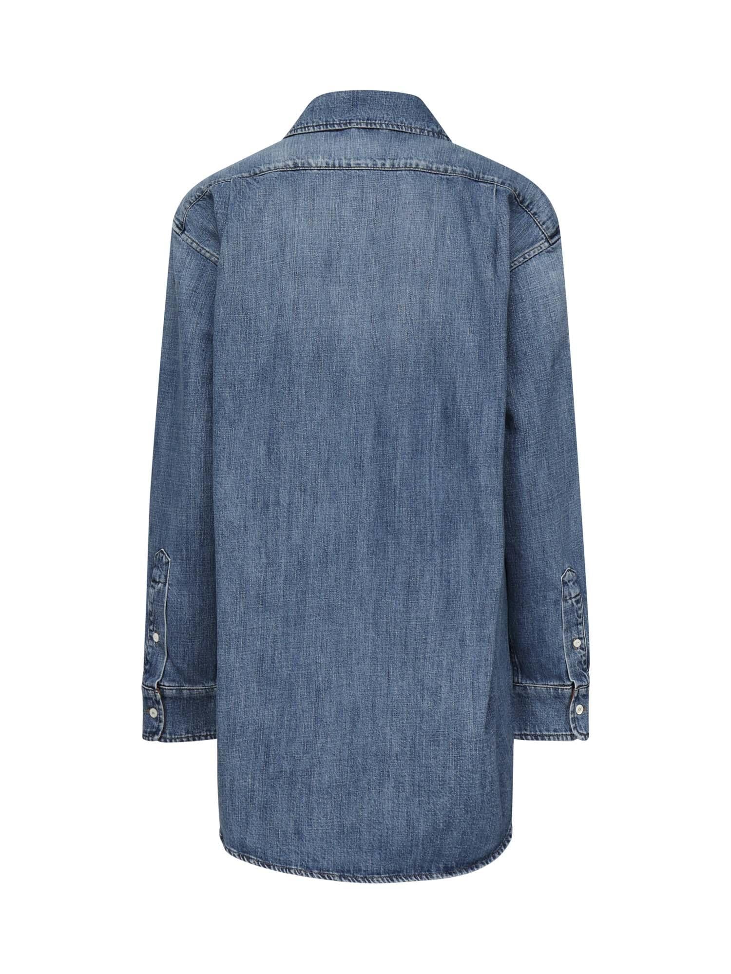 Camicia in denim con logo GWC125 17GGF0076 MIU MIU