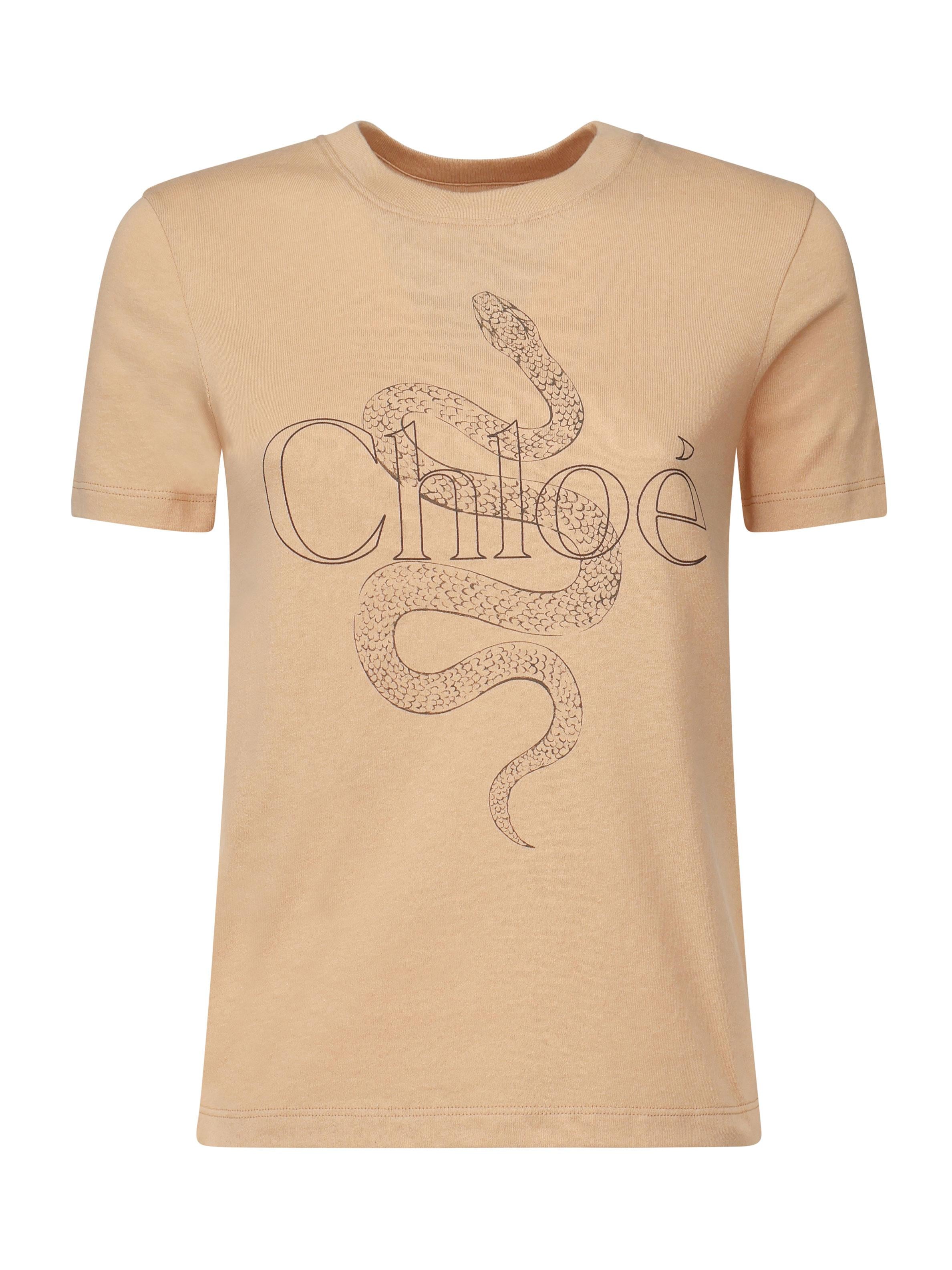 T-shirt con logo<BR/> CHC25SJH08190281 281 CHLOÉ