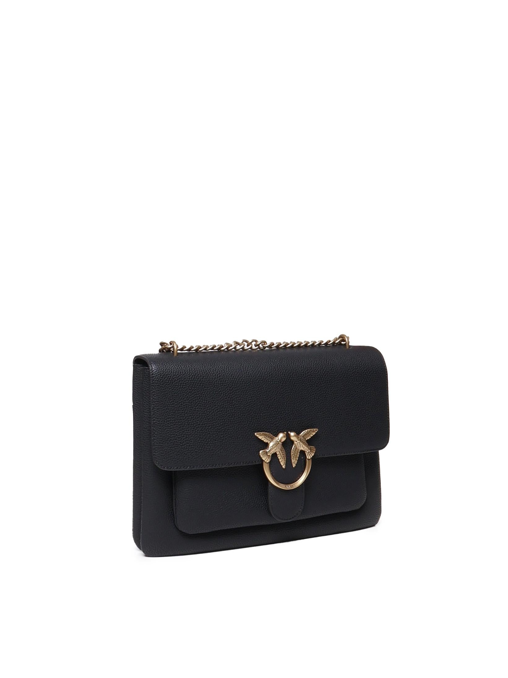 Borsa piccola a tracolla Love Bag in pelle morbida 104527 A29QZ99Q PINKO