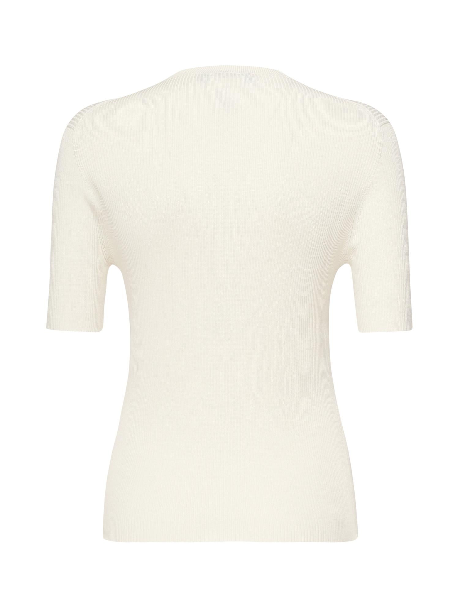 Maglia in seta e cotone con logo FZXD61 AUI4F08QQ FENDI