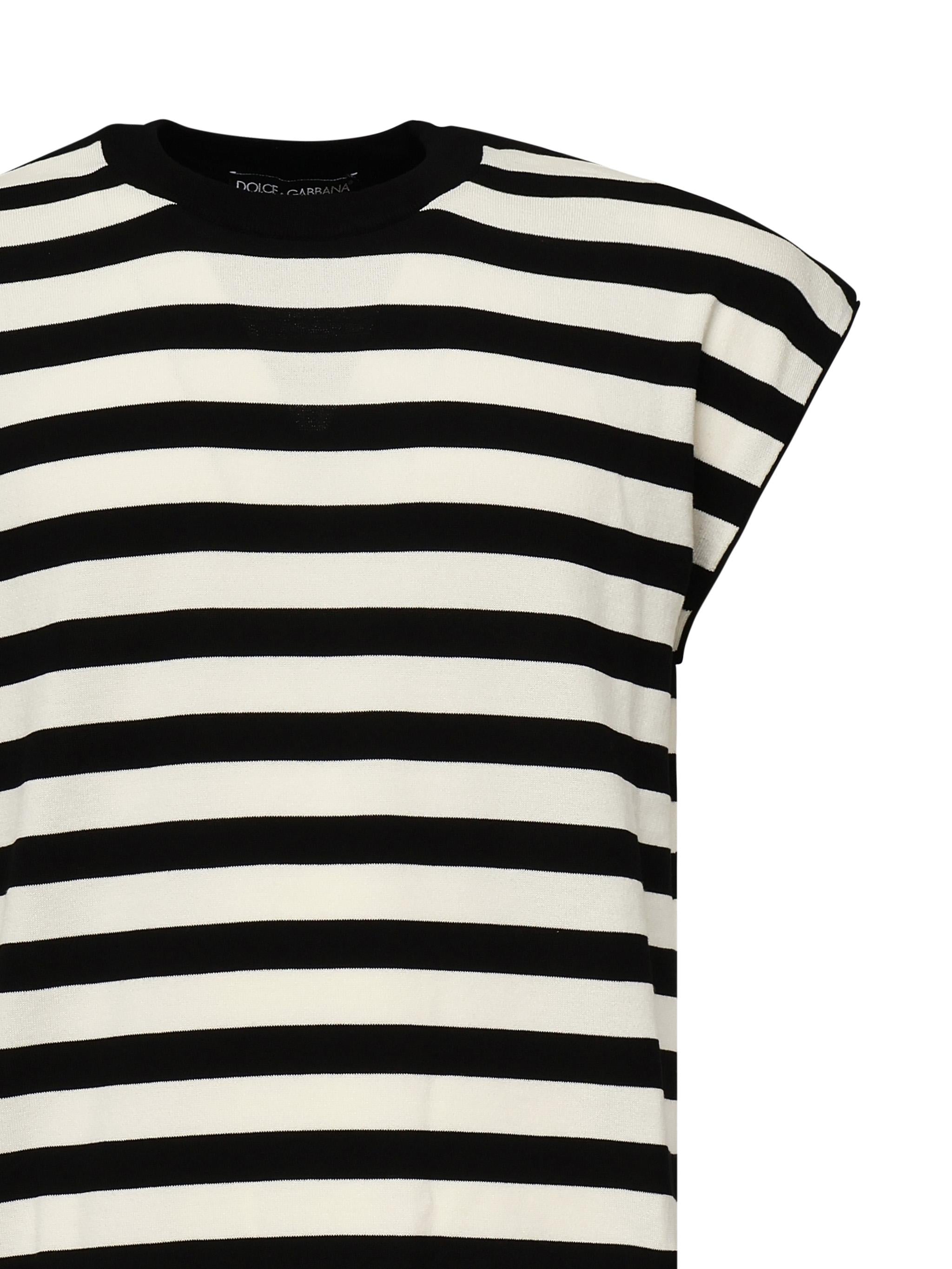 t-shirt kimono in maglia a righe GXX99T JBCG2W1001 DOLCE & GABBANA