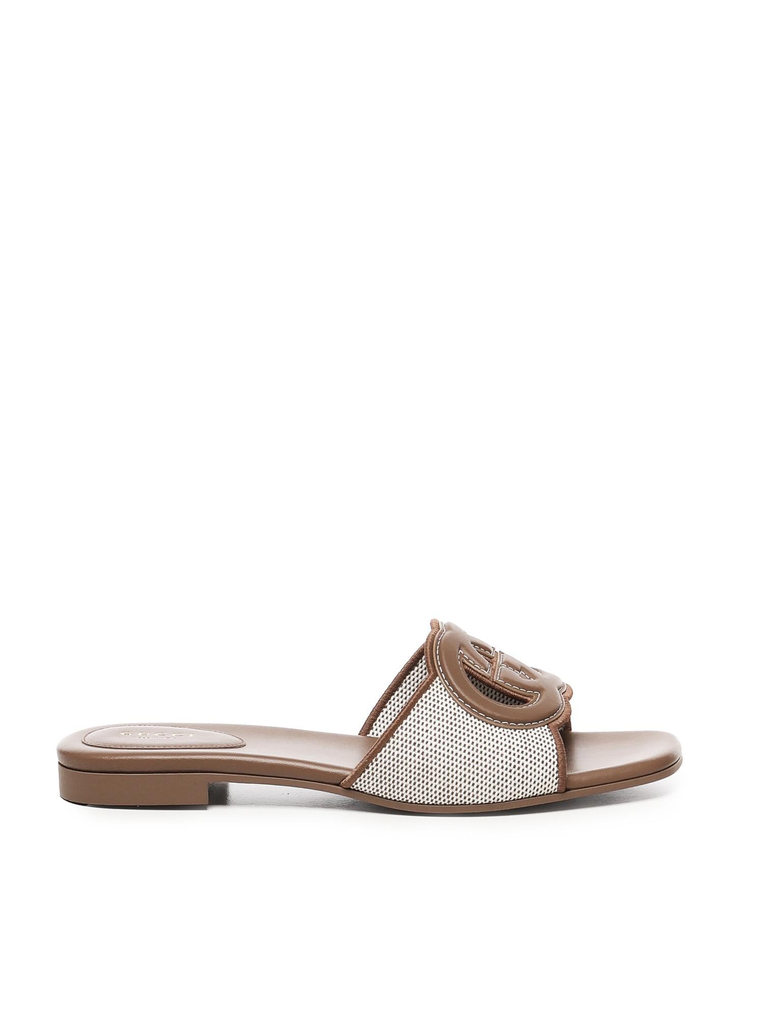 Sandalo slider con Incrocio GG 835723 FAEA09562 GUCCI