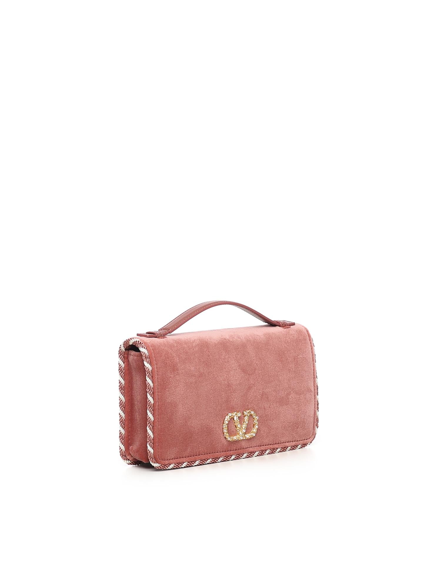 Portafoglio con catena Vlogo Signature in velluto con logo gioiello 7W2P0AU1 CPXDHW VALENTINO GARAVANI