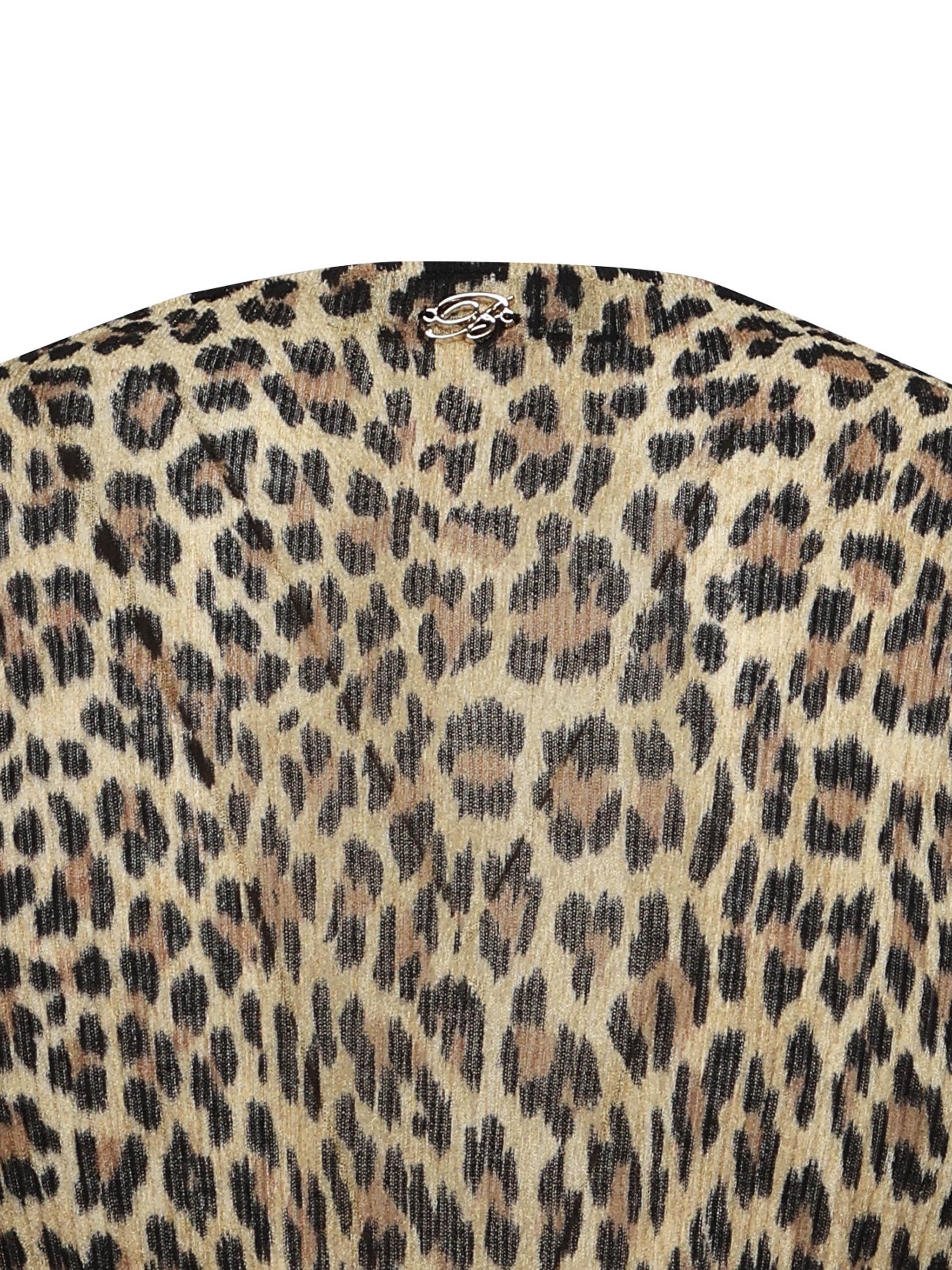 Abito midi con stampa leopard 2A582A M8159 BLUMARINE