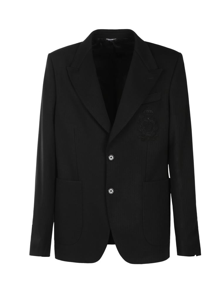 Giacca jersey stretch con patch araldico G2RA6Z GF154S9000 DOLCE & GABBANA