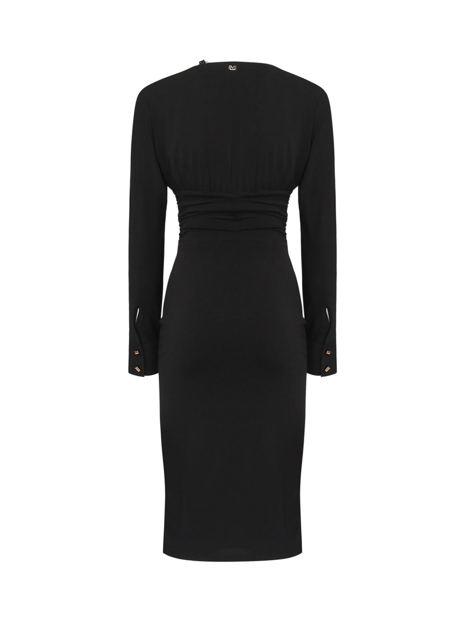 Abito midi Matilde 5YGK35 6257AJBLK MARCIANO BY GUESS