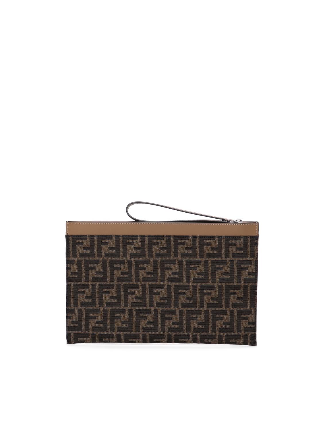 Pouch Piatta Medium FF Jacquard 7N0134 AFBVF1HRM FENDI