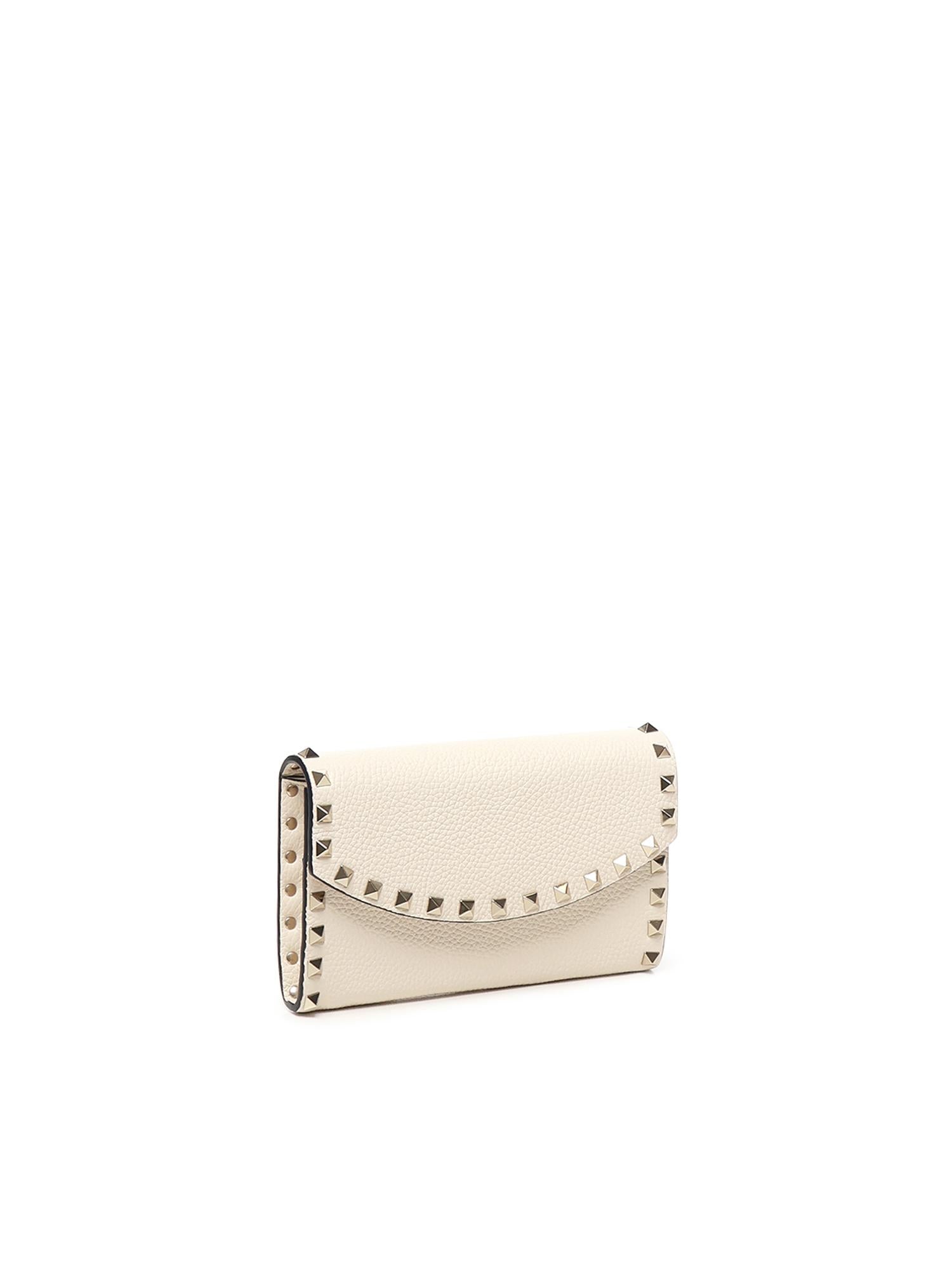 Portafoglio Rockstud in pelle con catena 7W2P0AR6 VSHI16 VALENTINO GARAVANI