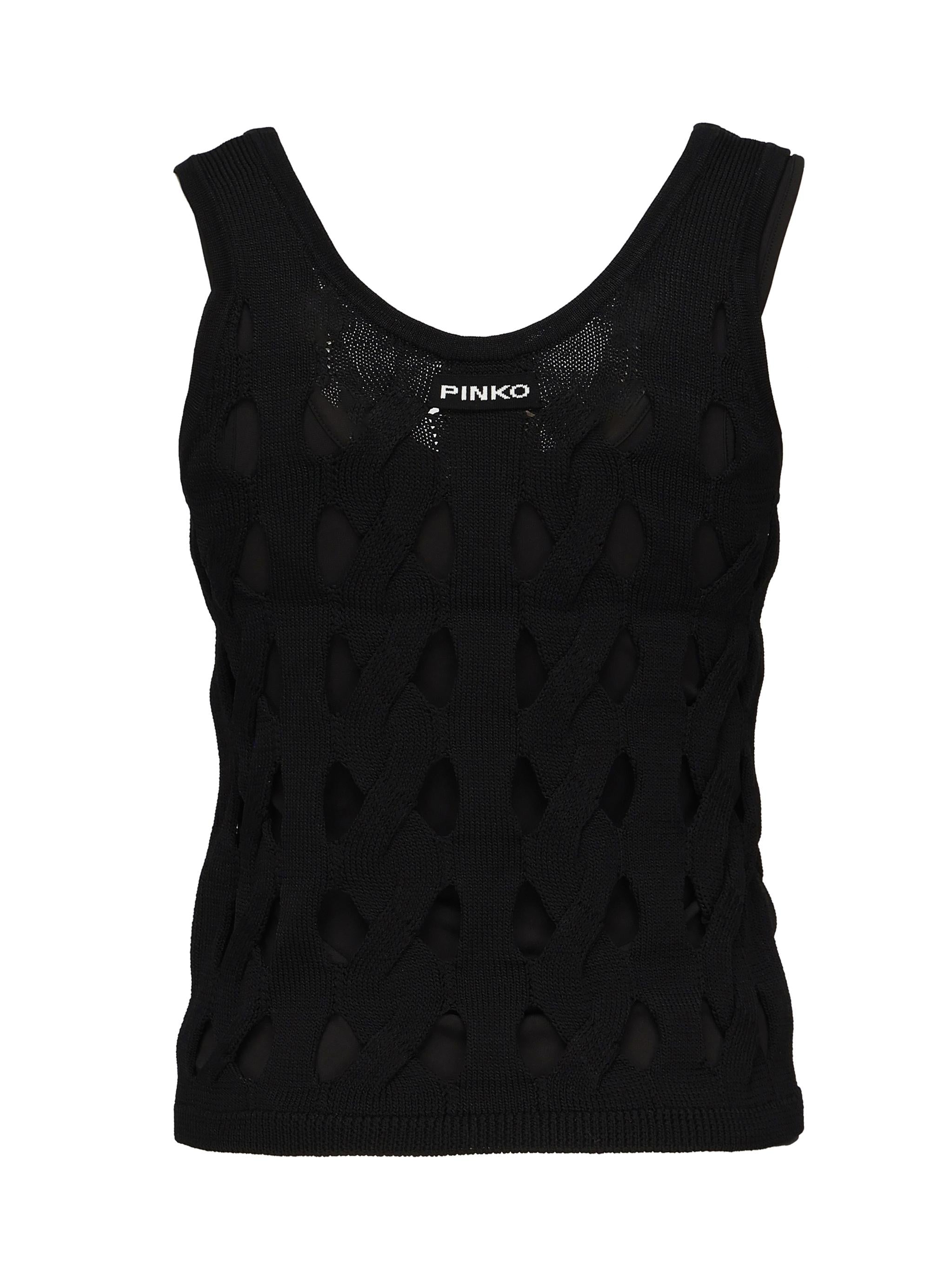 Top Derrik con dettagli cut-out 105192 A2LWZ99 PINKO