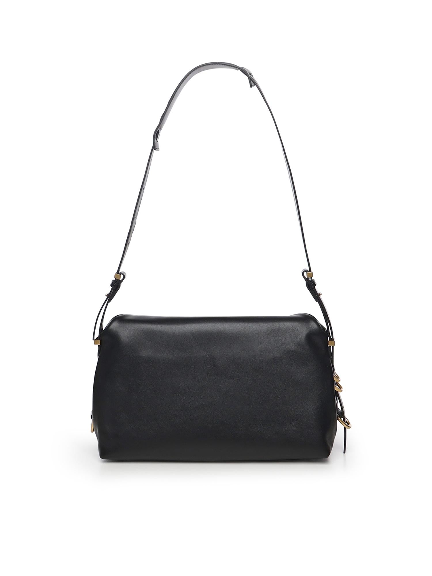 Borsa a spalla Saddle Bag media in pelle 105049 A1ZXZ99Q PINKO