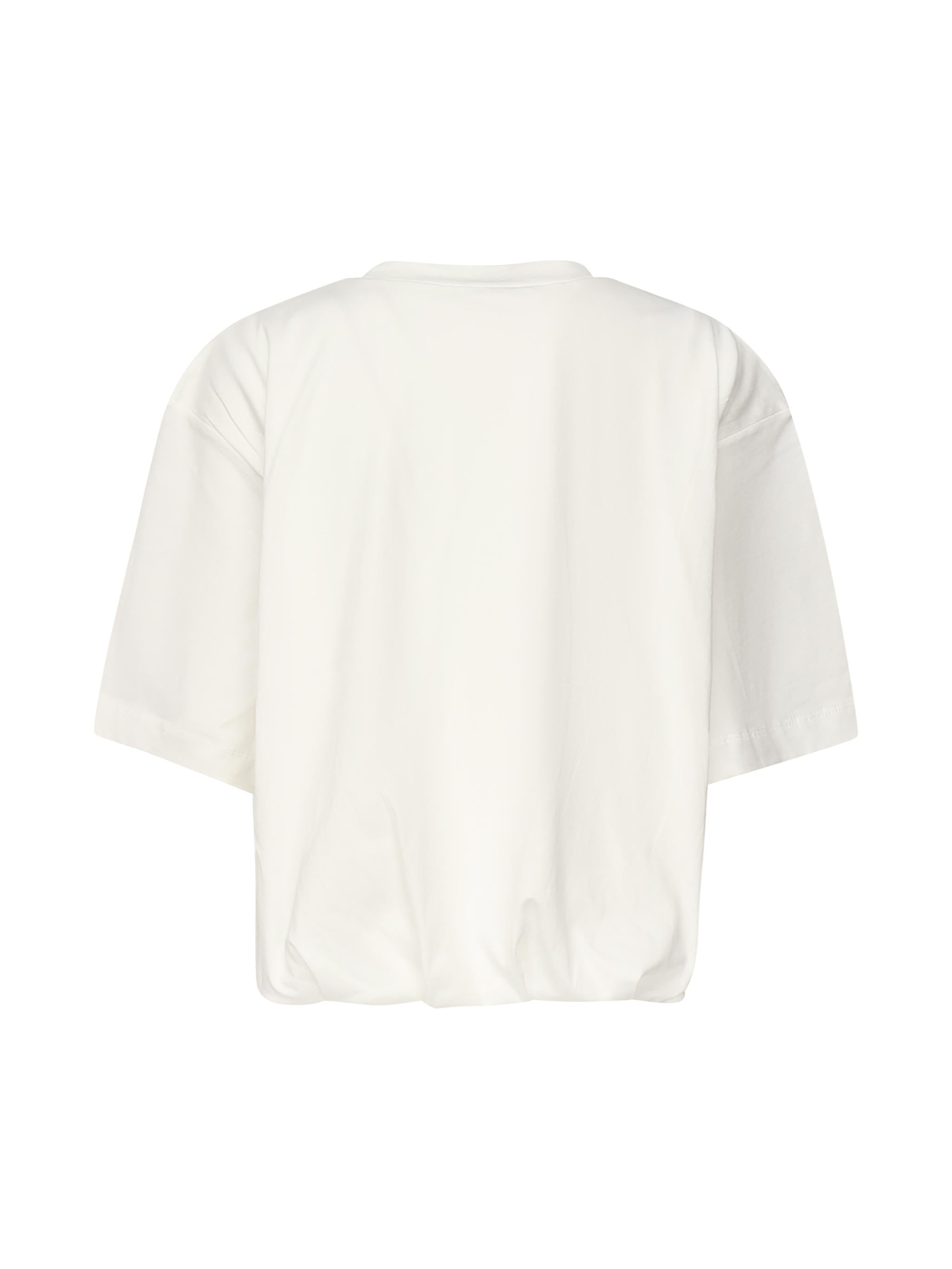 T-shirt cropped con ricamo logo 104257 A2F8Z05 PINKO