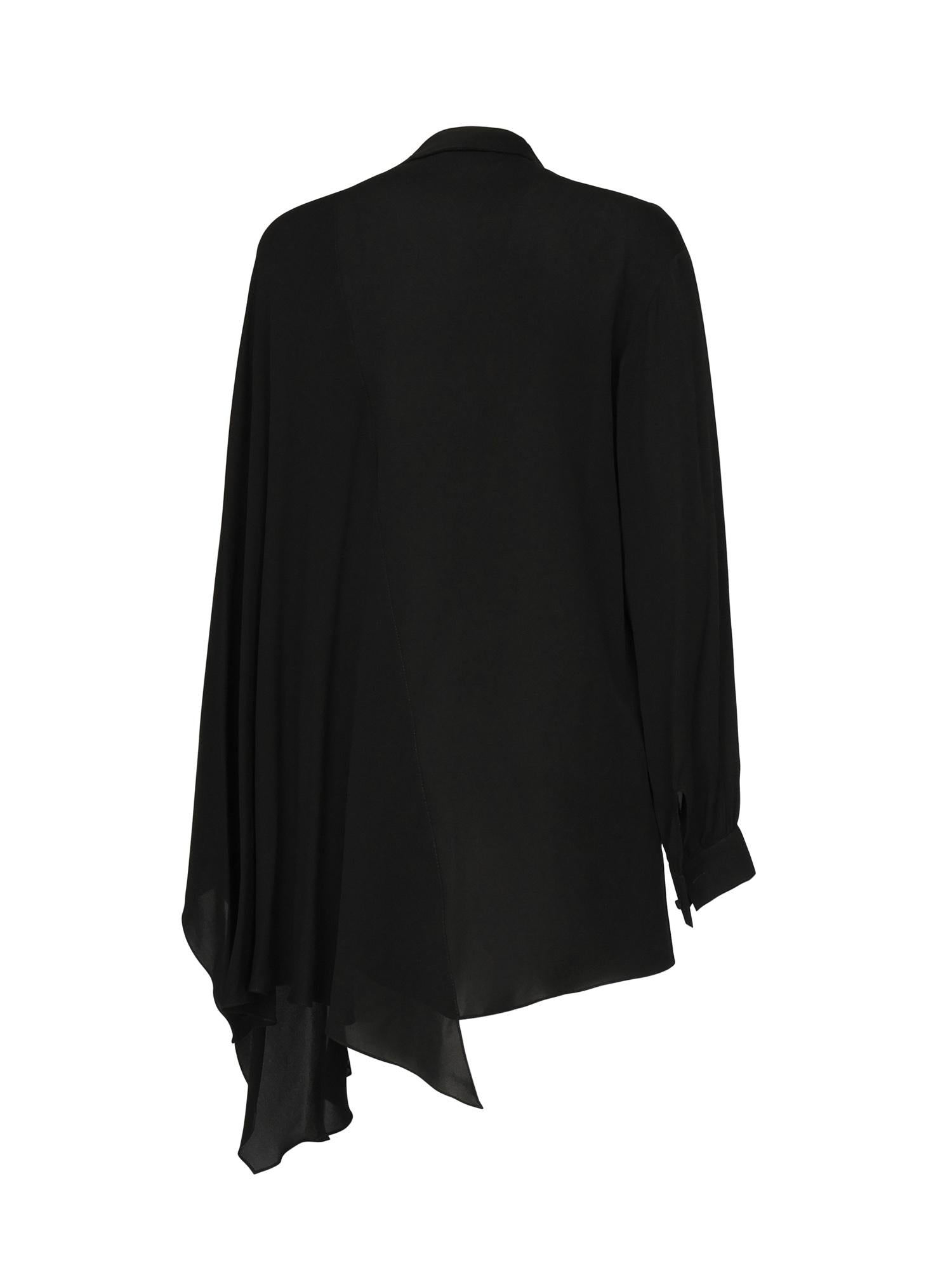 Blusa-sciarpa in georgette di seta 839280 TIN131000 BALENCIAGA