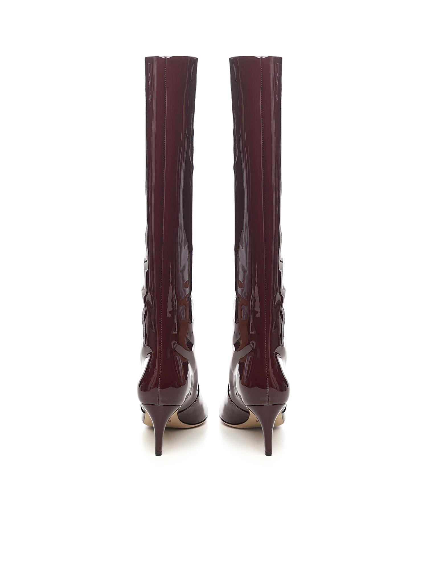 Stivali Stiletto in vernice PX504XVN01 PINOT NOIR PARIS TEXAS