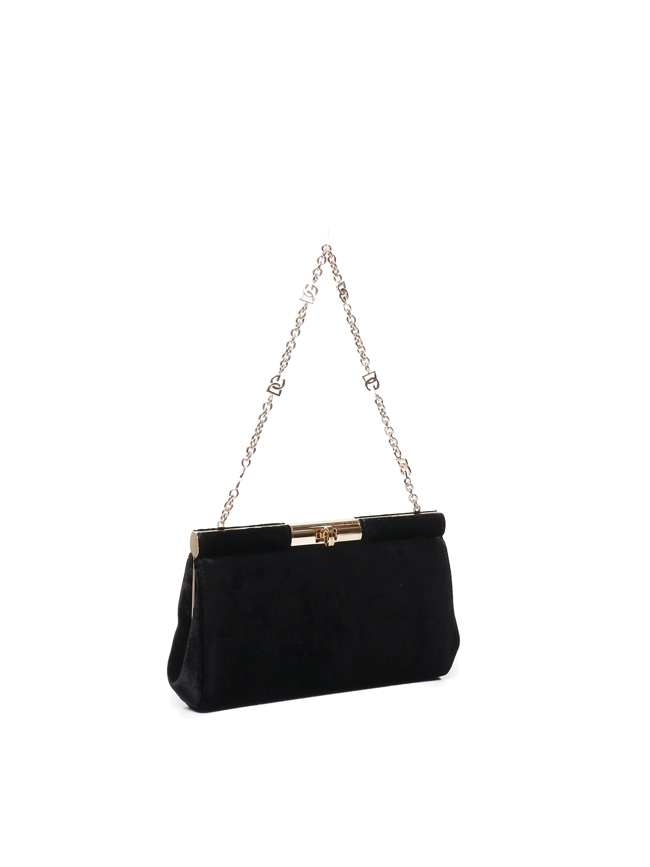 Borsa a spalla Marlene media in velluto BB7620 A419580999 DOLCE & GABBANA