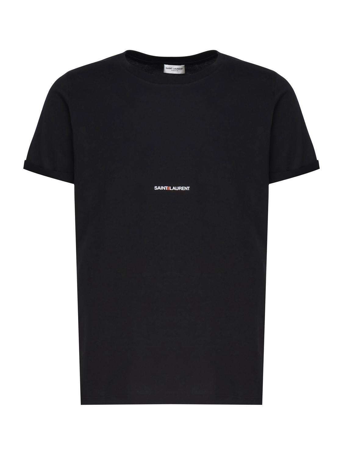 T-shirt logo in cotone 464572 YB2DQ1000 SAINT LAURENT