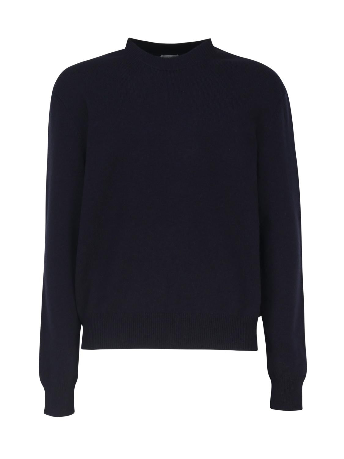 Maglia in cashmere con toppe in pelle intrecciata 772376 V2MM04121 BOTTEGA VENETA