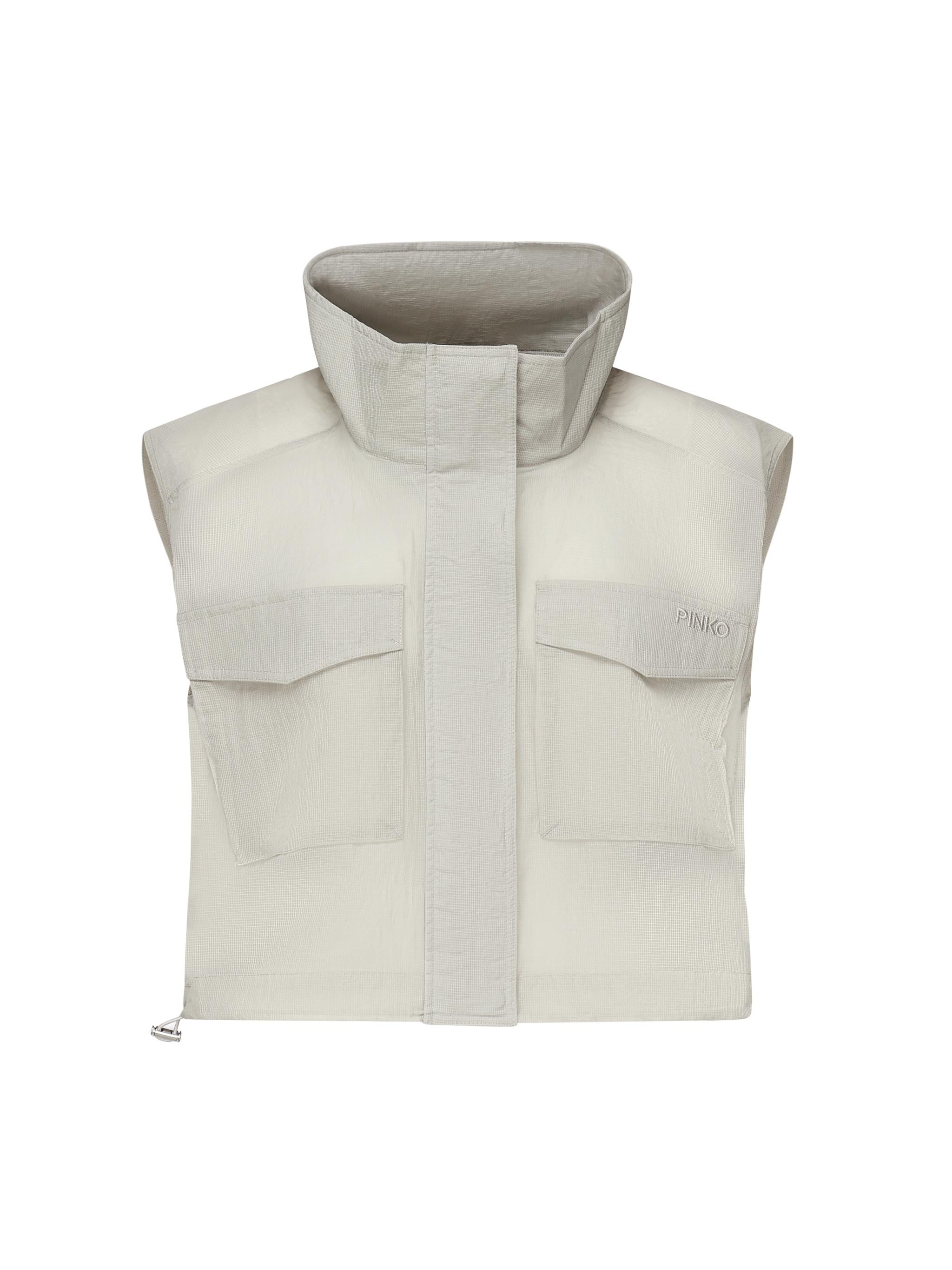 Gilet cropped ripstop 104852 A2EKI12 PINKO