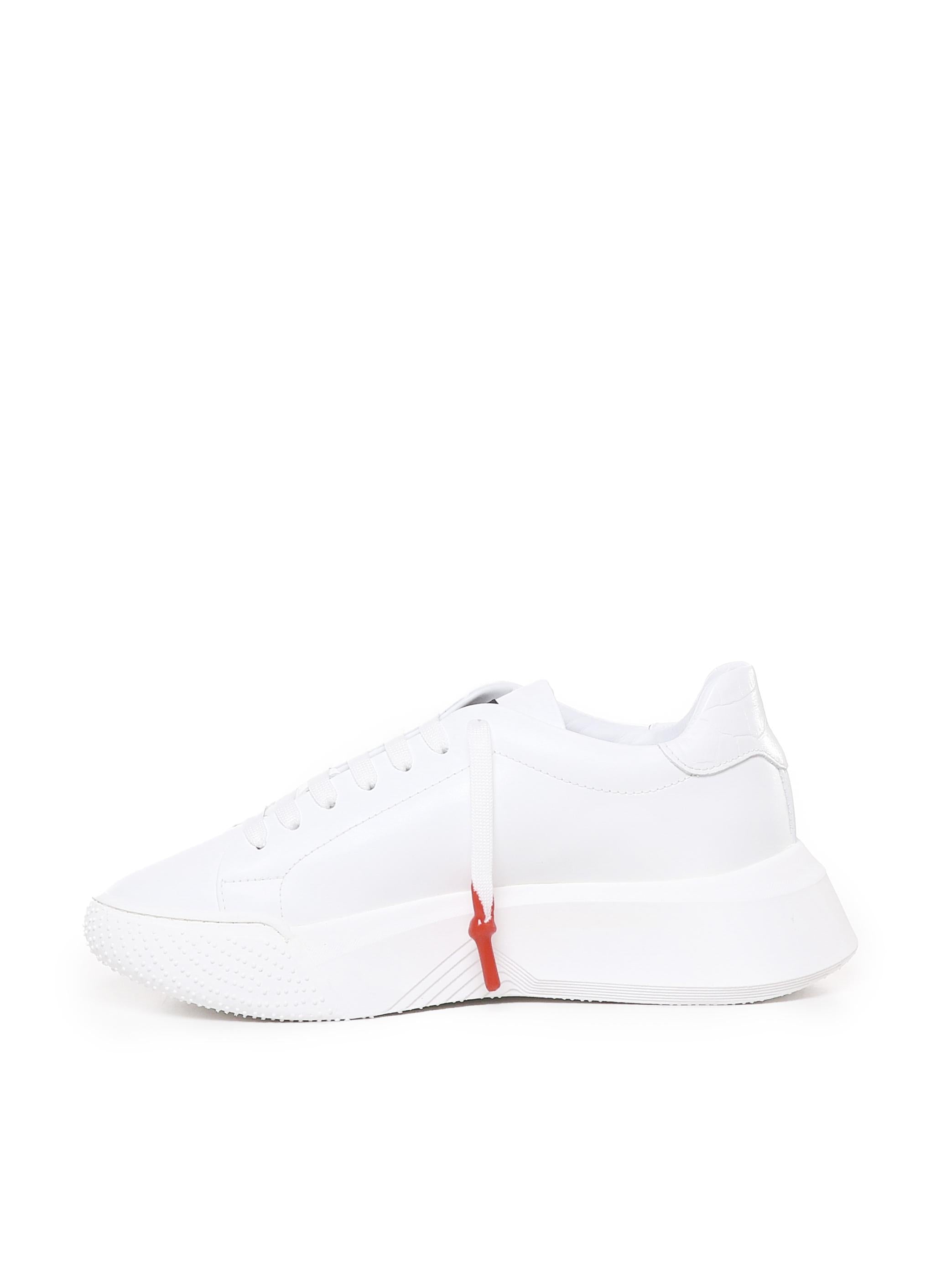 Sneakers Nemesis in nappa con lacci cerati NEMESIS2 NAPPAWHITE GIULIANO GALIANO