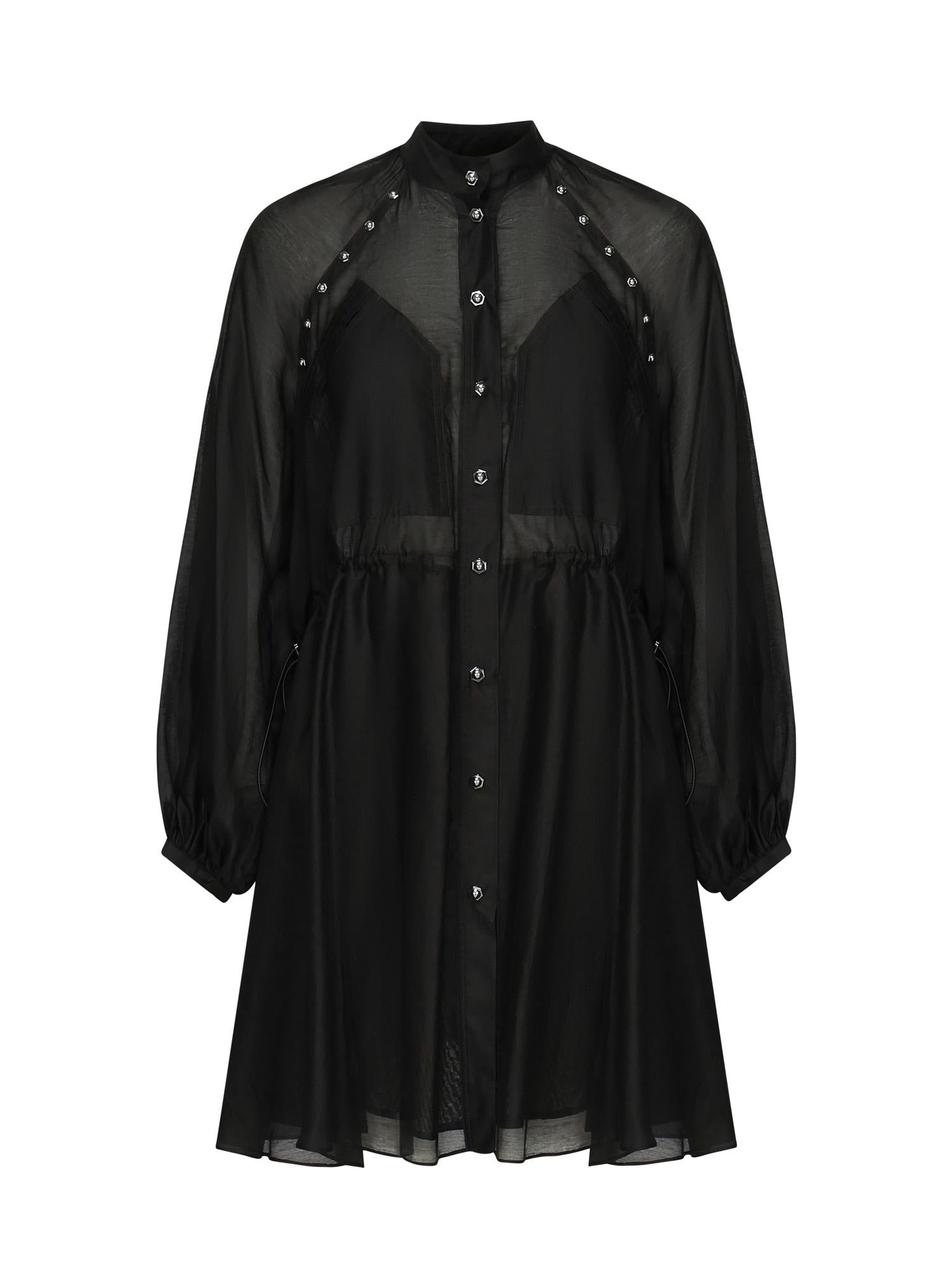 Mini abito in cotone e seta<BR/> 105278 A2M7Z99 PINKO