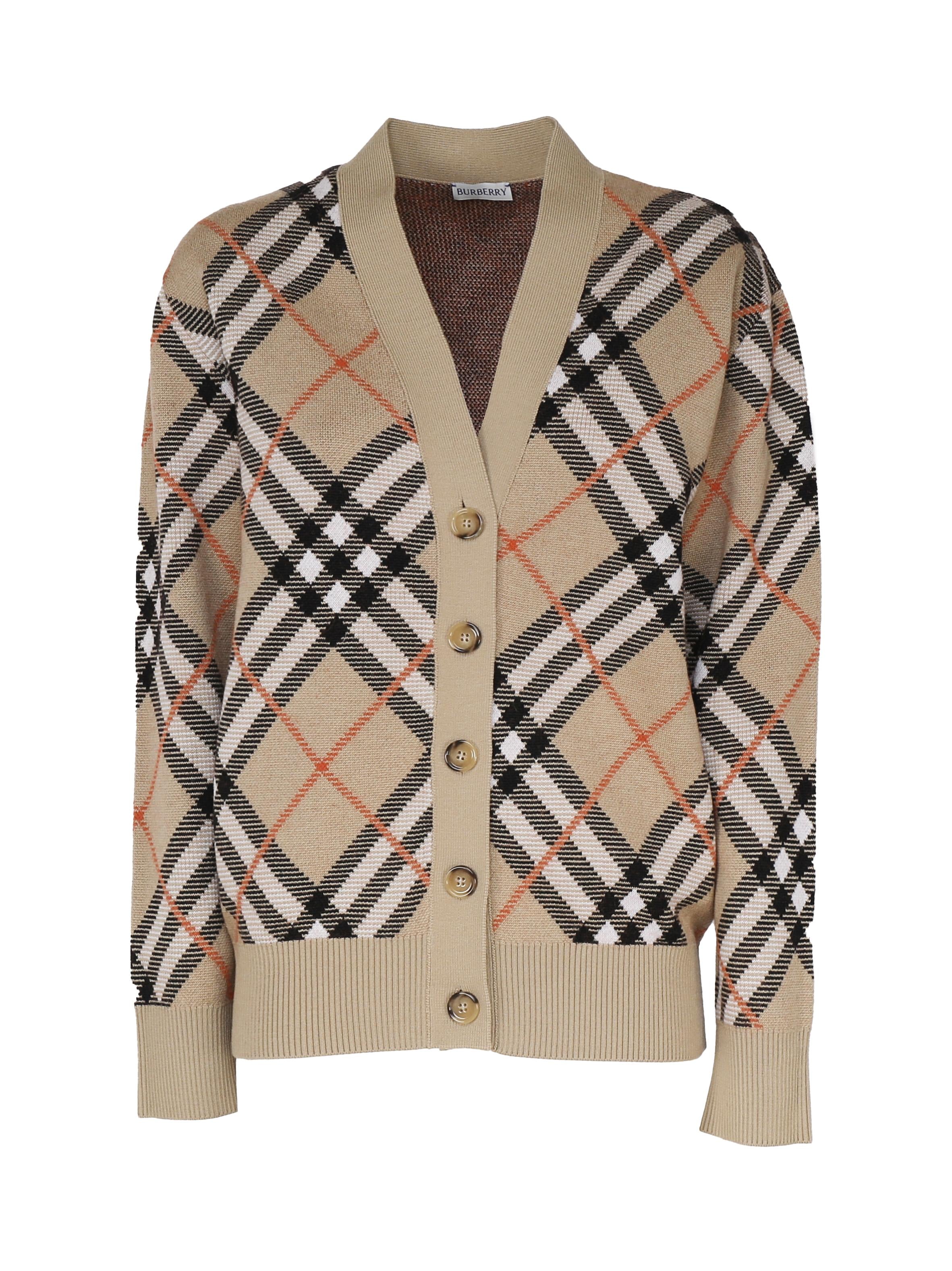 Cardigan con motivo check 8093491 B9368 BURBERRY