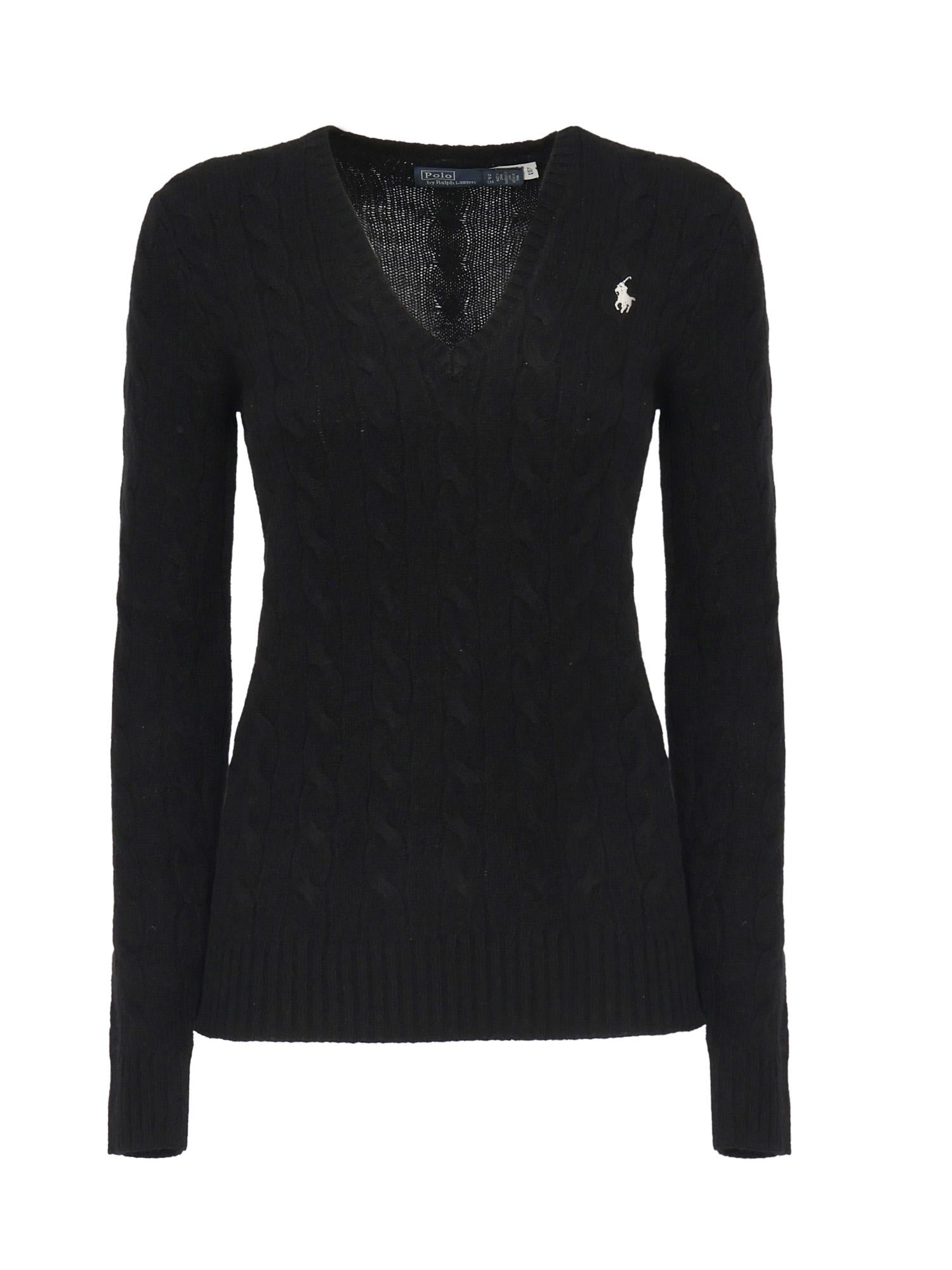 Maglia a trecce con scollo a V 211971866 005 POLO RALPH LAUREN