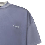 T-shirt in cotone con logo TS003001 BLU BONSAI
