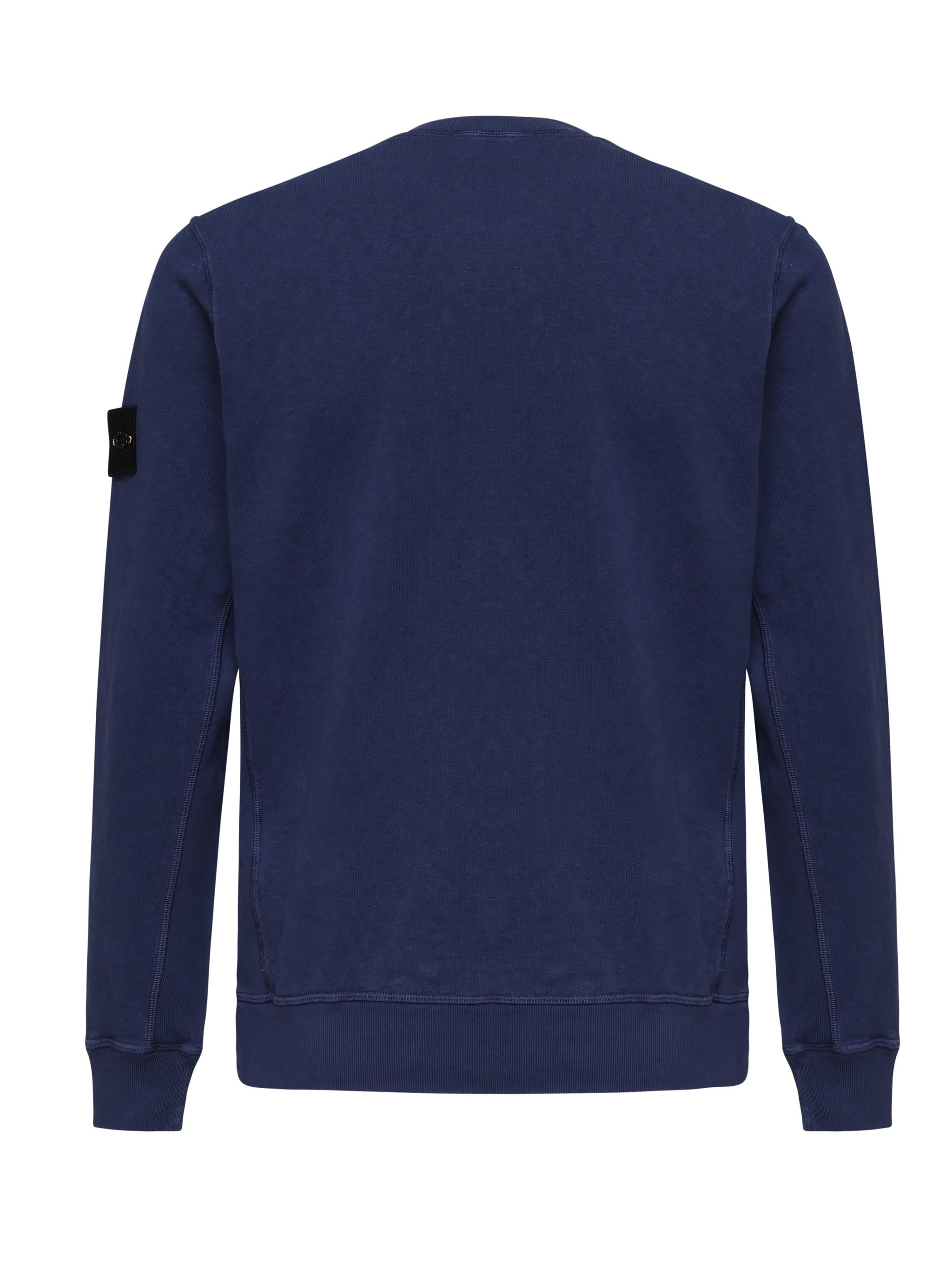 Felpa girocollo con effetto fiammato<BR/> K1S156100020 S0060V0128 STONE ISLAND