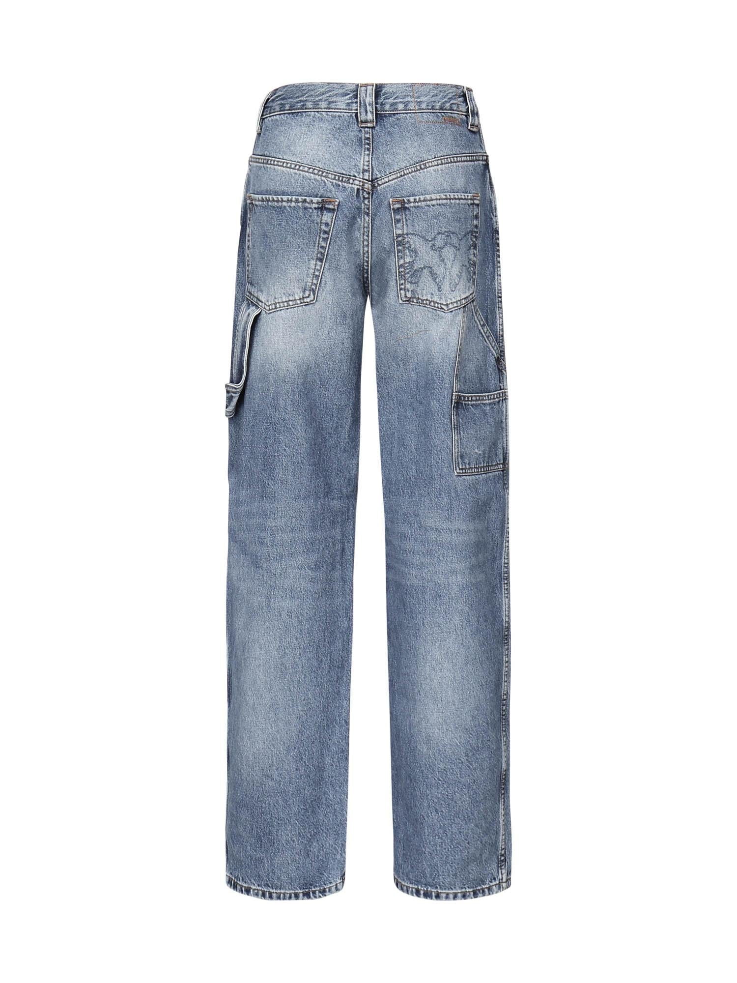 Jeans balloon con dettagli workwear 105542 A2RPPJD PINKO