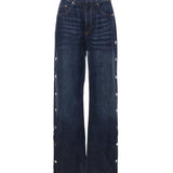 Jeans wide leg con bottoni<BR/> 2522186212600 007 SPORTMAX