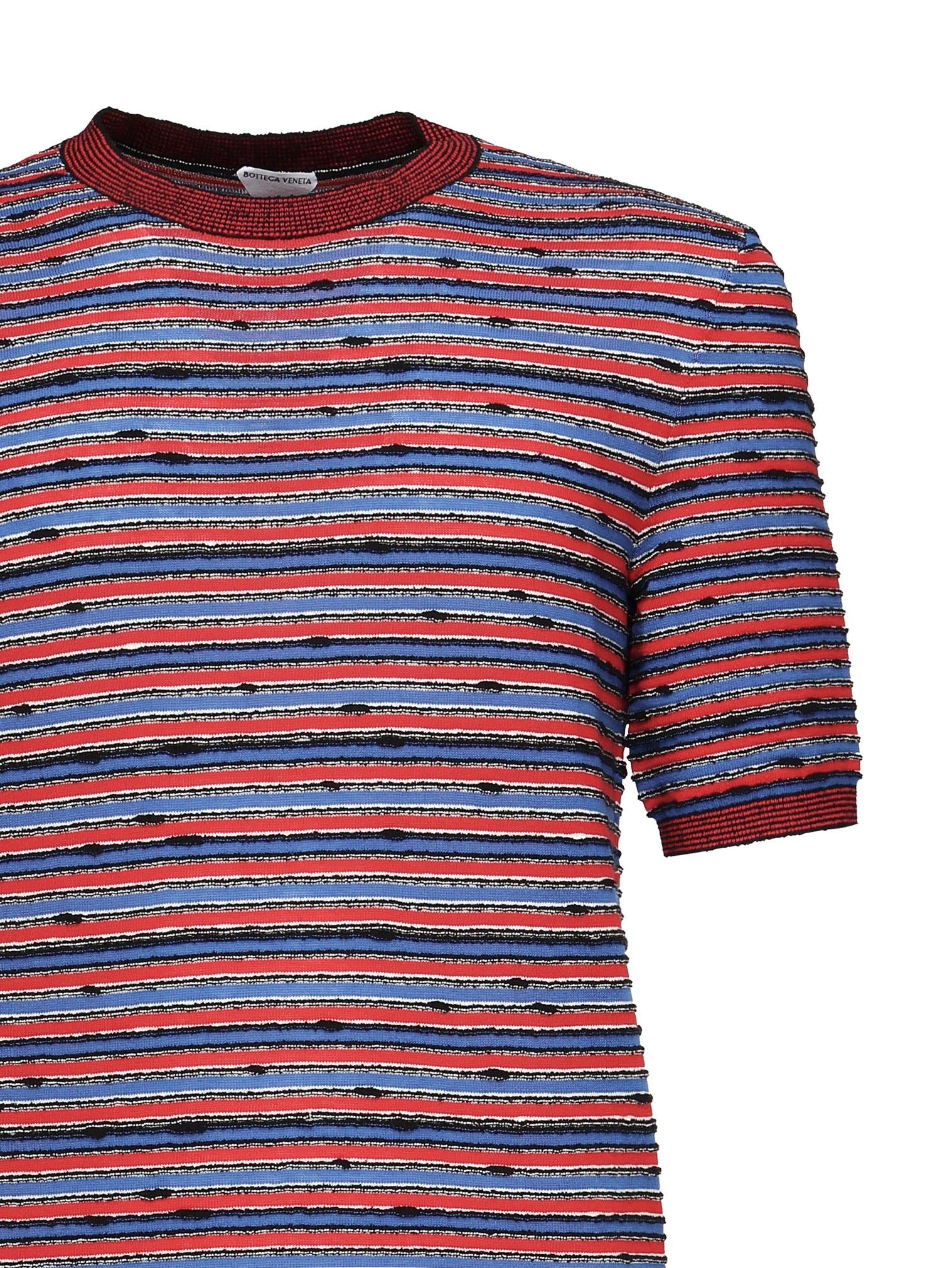 T-Shirt a righe in cotone 811528 V4WU04510 BOTTEGA VENETA