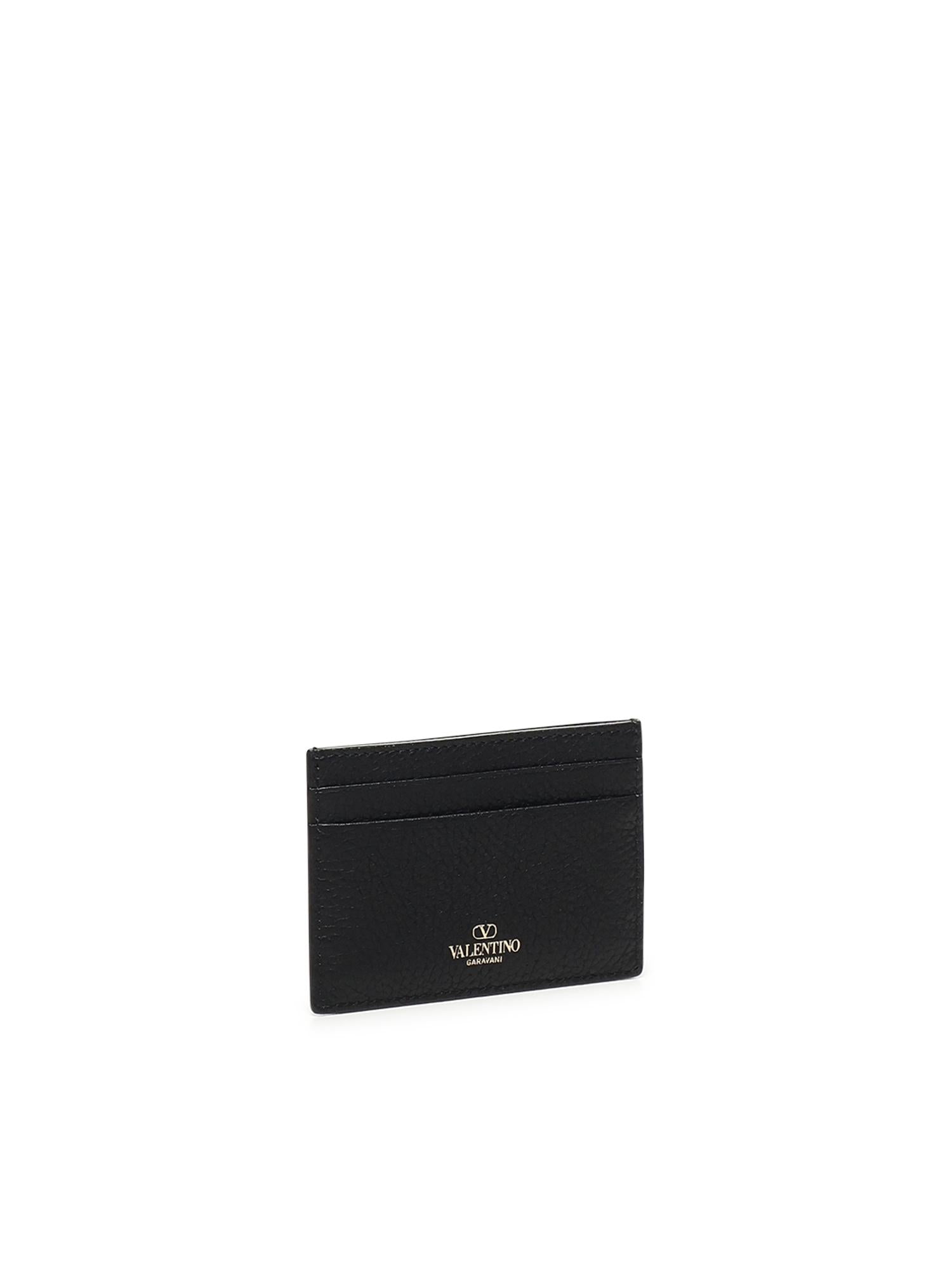 Portacarte Rockstud in pelle<BR/> 7W2P0486 VSH0NO VALENTINO GARAVANI