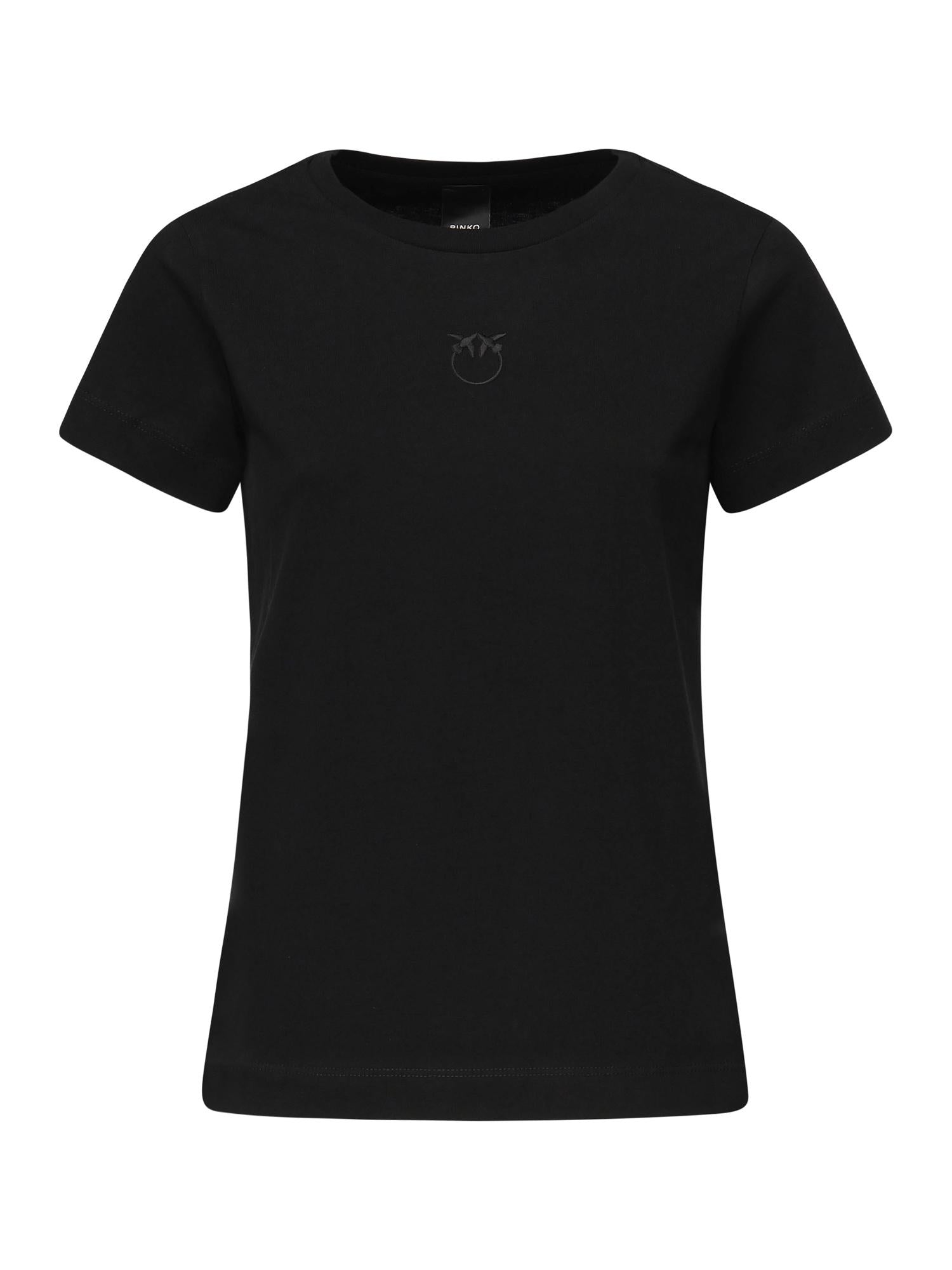 T-shirt con ricamo logo 100355 A2RDZ99 PINKO