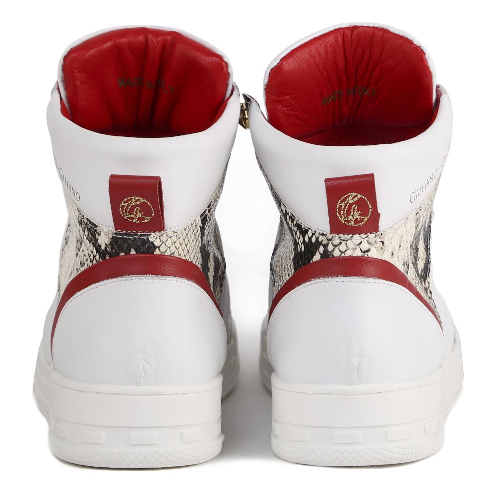 SNEAKERS 1990 BIANCHE E PITONATE IN PELLE AI 2020 1990 PYTONWHITE-GREY GIULIANO GALIANO