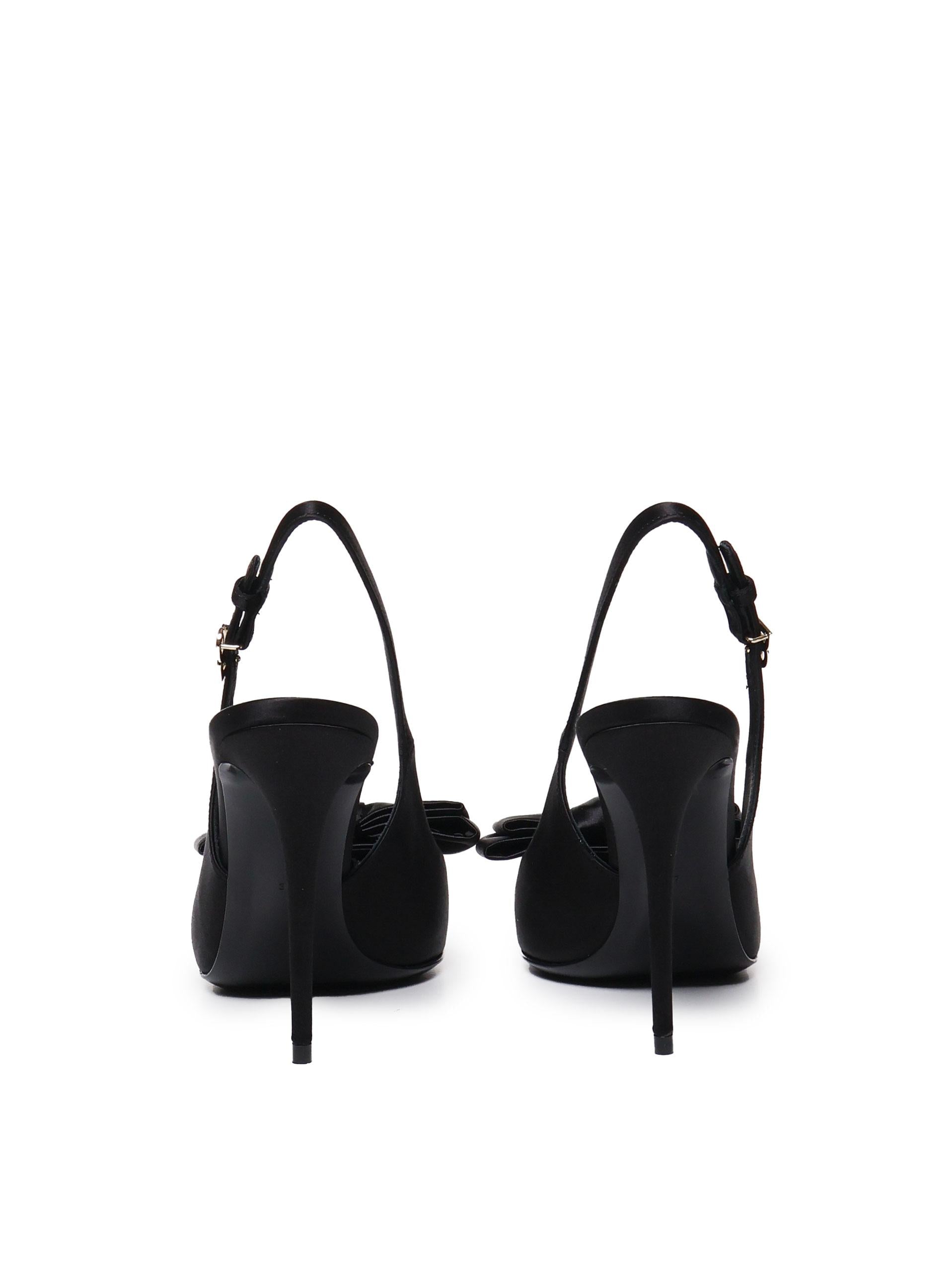 Slingback Mun in raso CG0844 A3I648B956 DOLCE & GABBANA