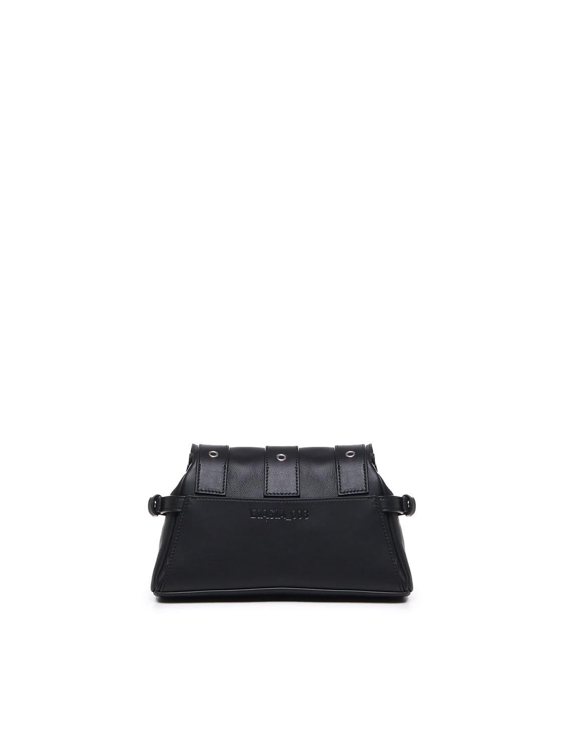 Borsa a tracolla y2k008 in pelle bovina FBBP70008NAP -NERO/NICKEL BIASIA