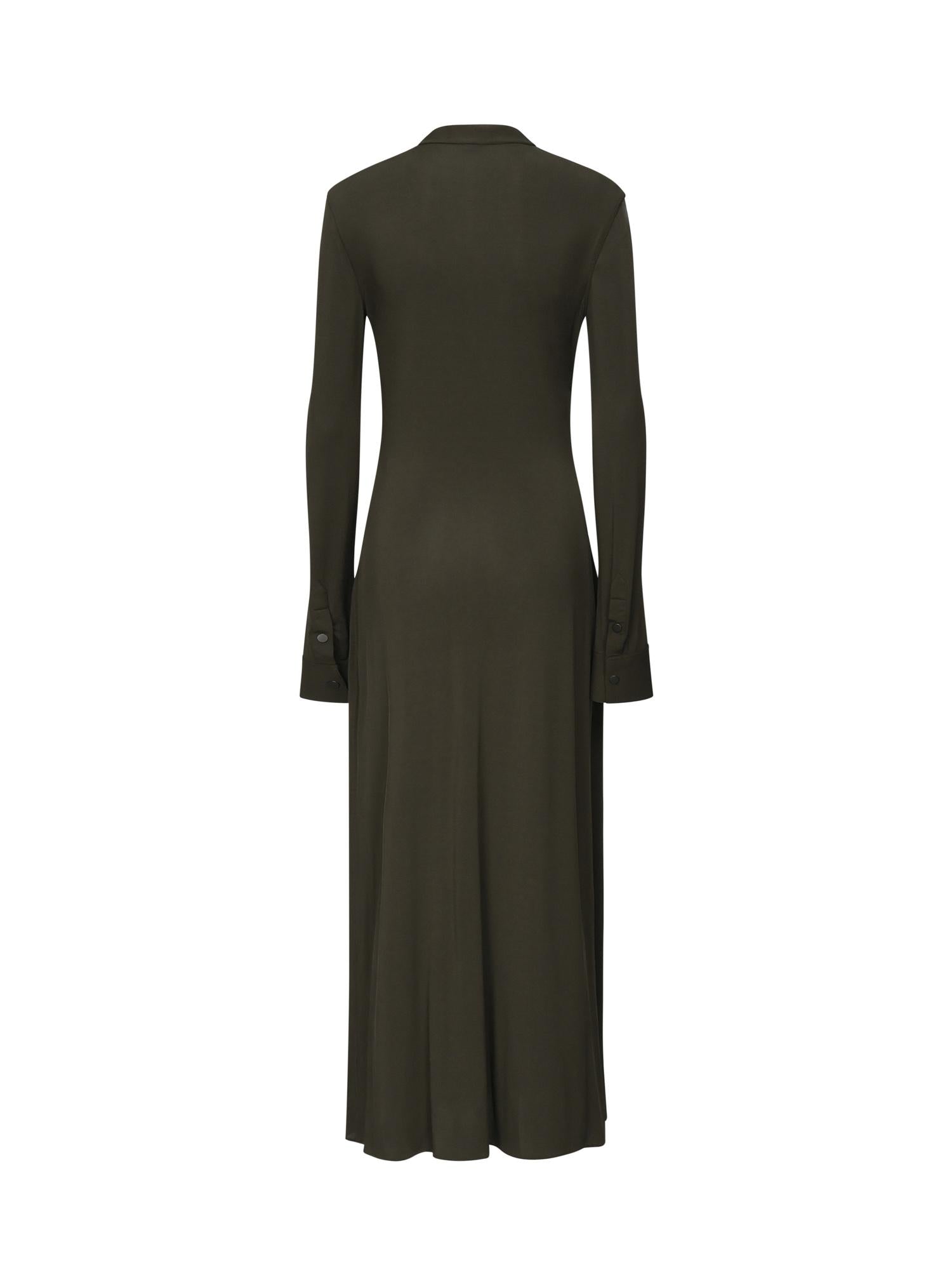 Abito maxi con ruche in jersey AA9R2740J050B 643 ALAIA