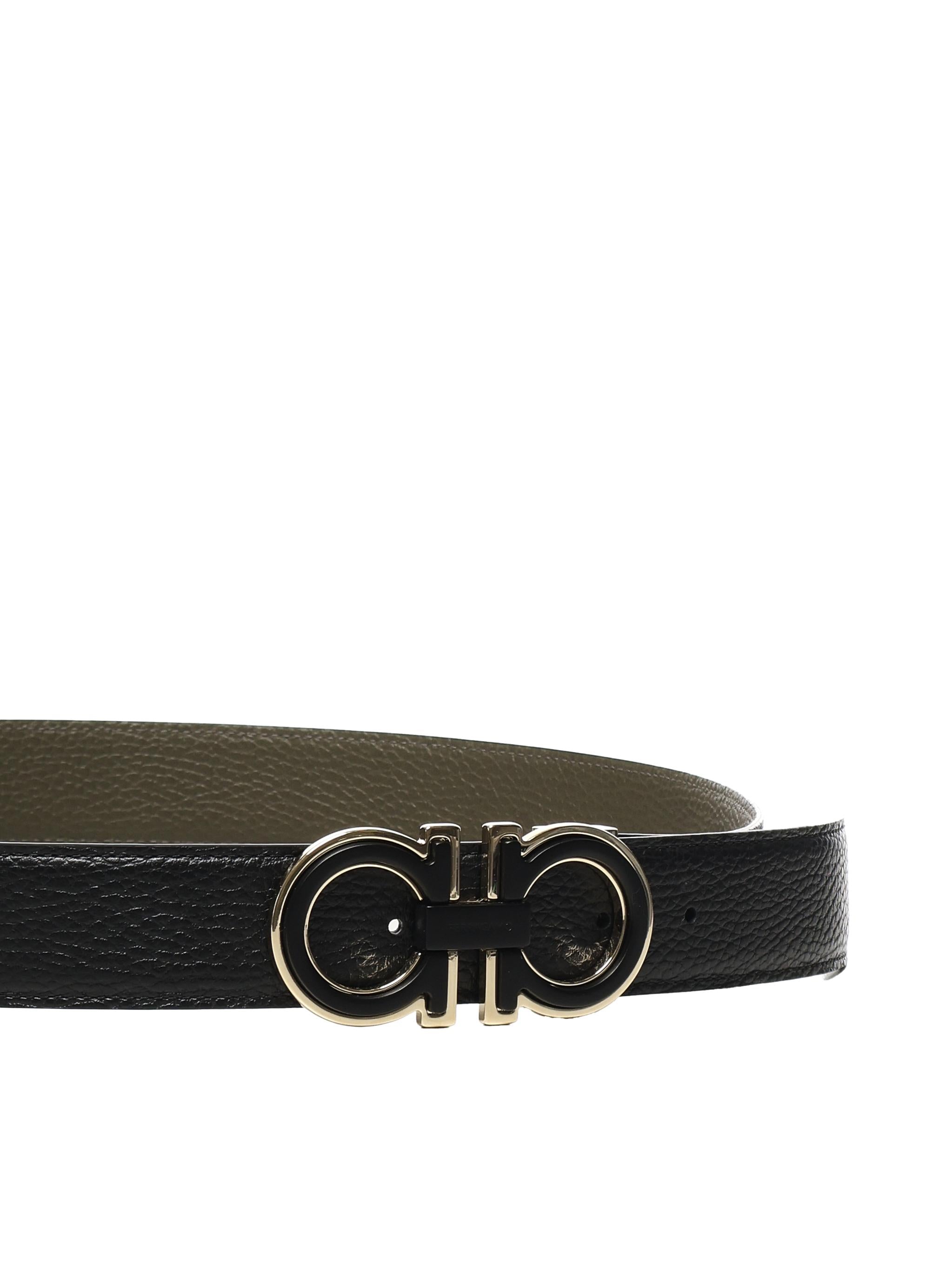 Cintura Gancini in pelle di vitello<BR/> 67A254 780266019 FERRAGAMO